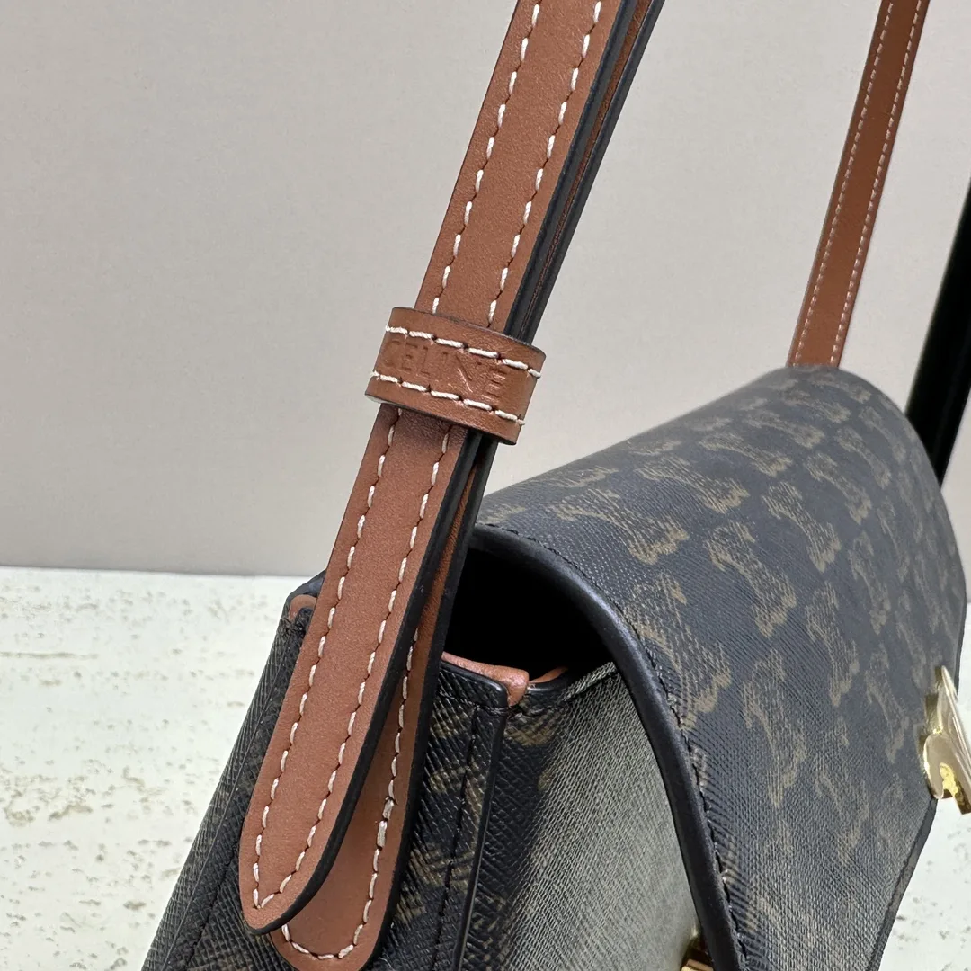 Celine Silver Triomphe Lambskin Shoulder Bag product photo from LabelPicks