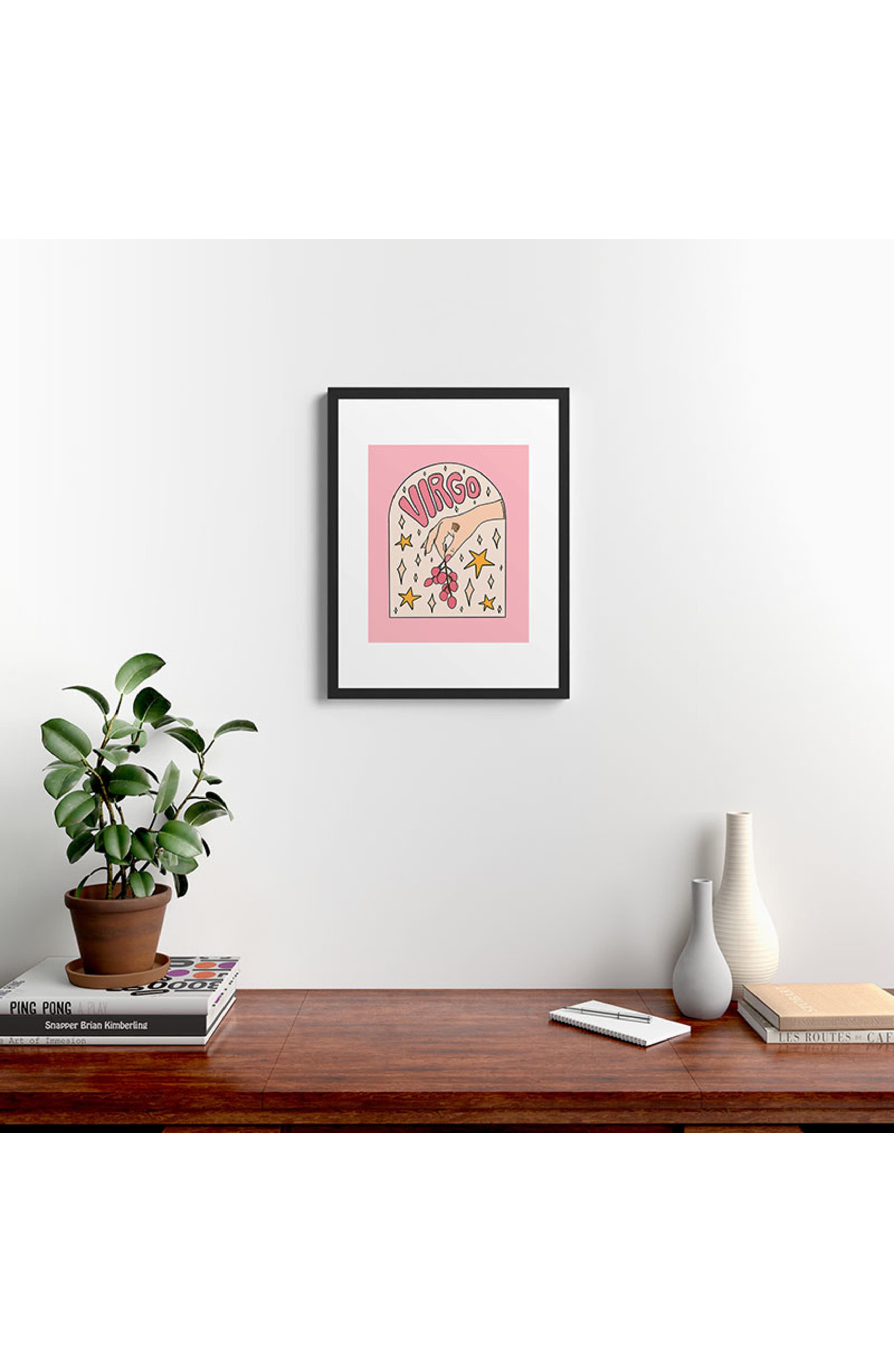 Deny Designs 'Virgo Lychee Doodle' by Meg Framed Wall Art