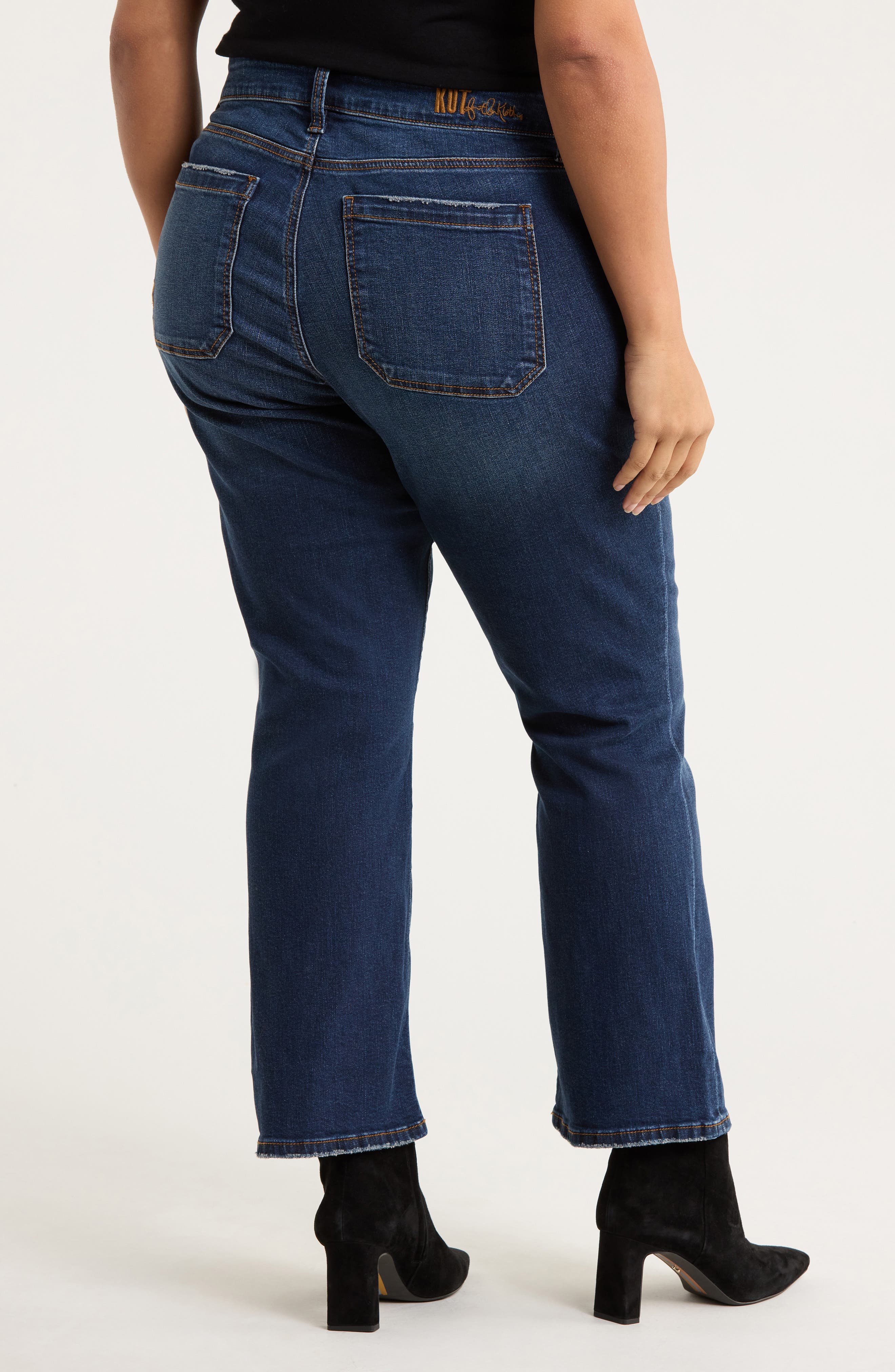 KUT from the Kloth Nikki High Waist Crop Kick Flare Jeans