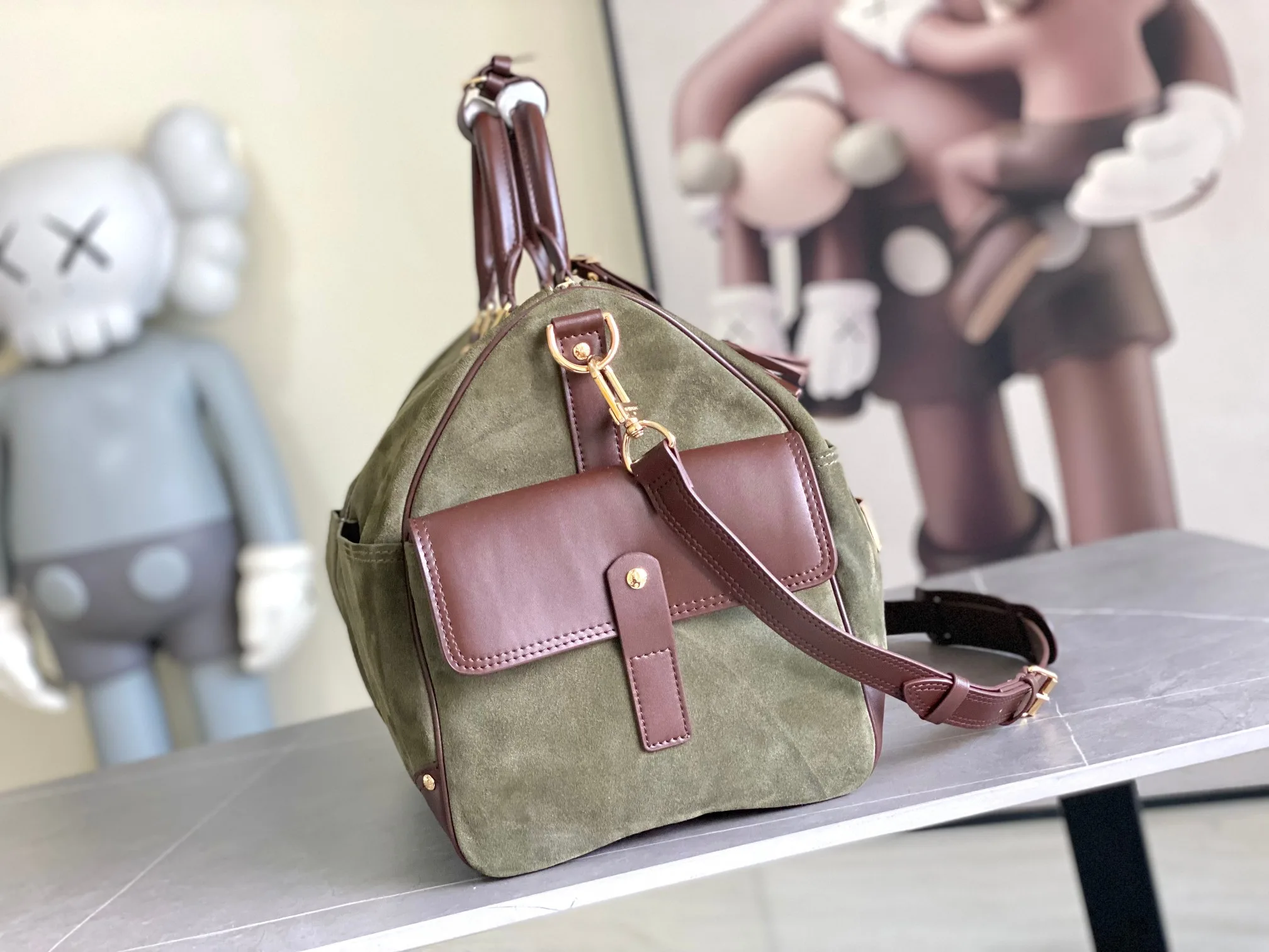 Louis Vuitton Green Keepall Calfskin Tote Bag product photo from LabelPicks
