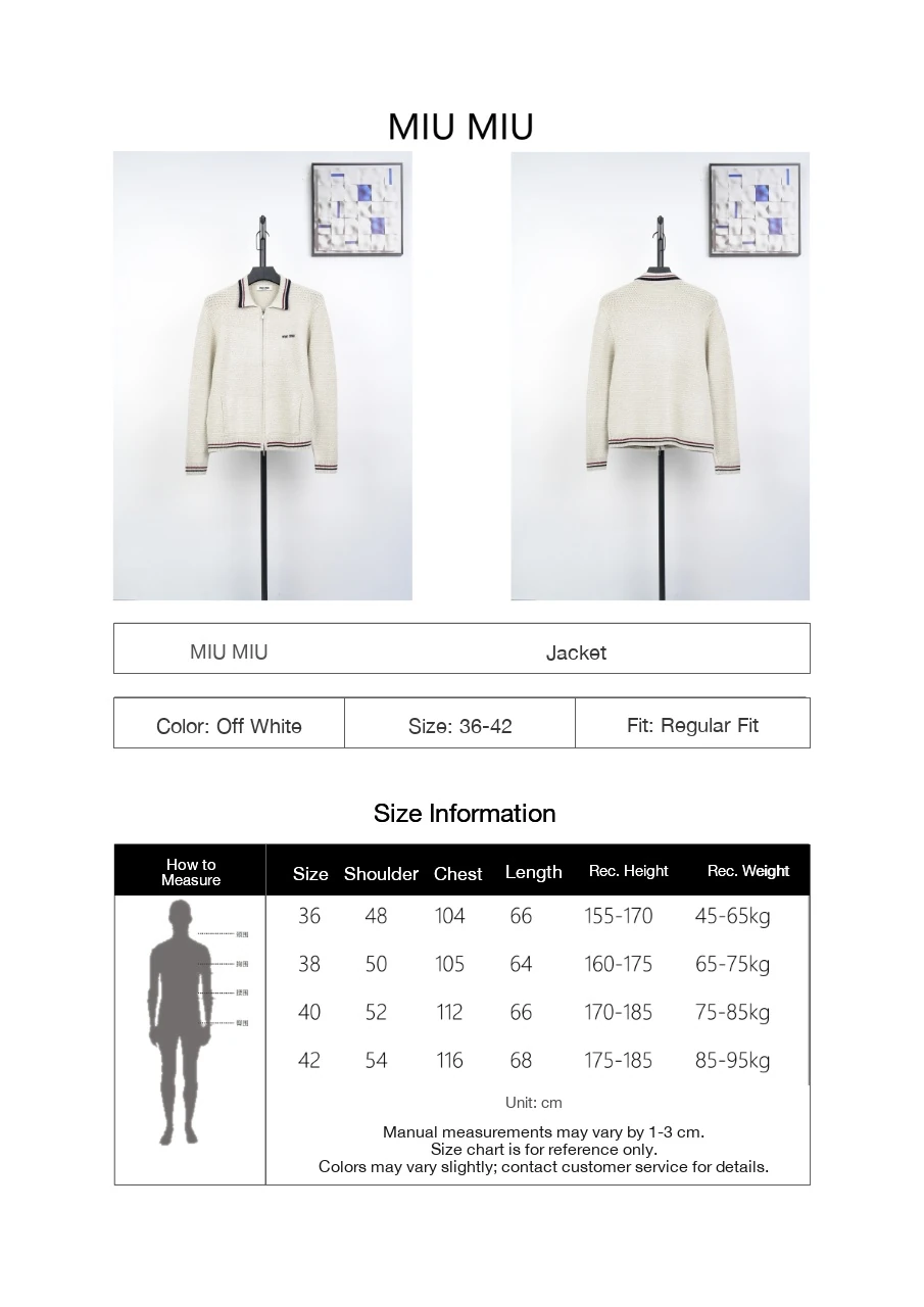 Miu Miu Off White Long Pile Cotton Zip Jacket product photo from LabelPicks