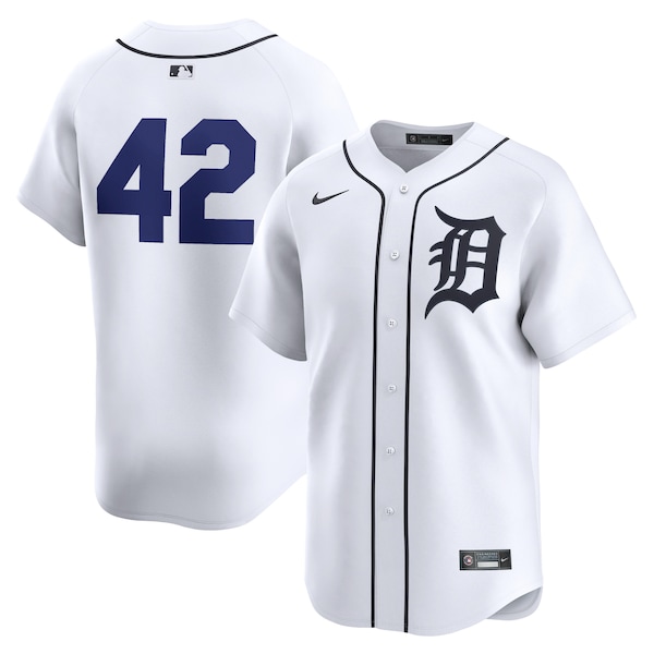 Detroit Tigers Nike 2024 Jackie Robinson Day Home Limited Jersey – White