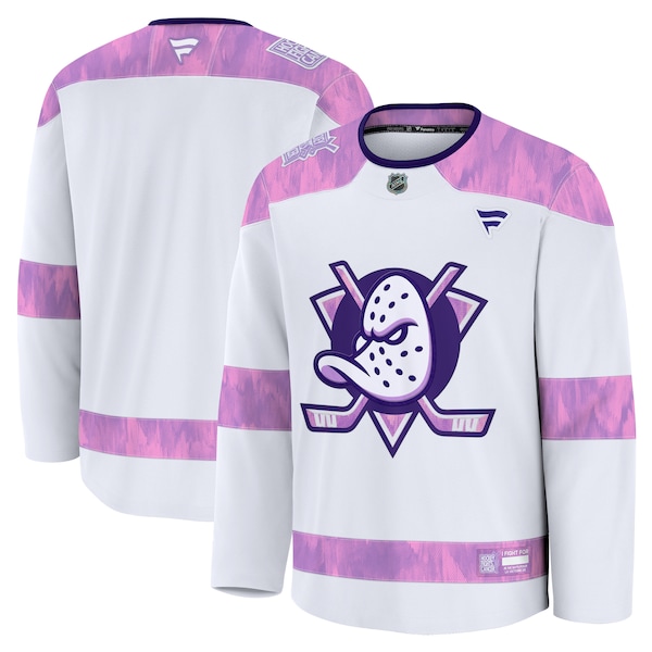 Anaheim Ducks  2024 Hockey Fights Cancer Practice Jersey - White