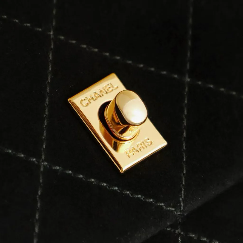 Chanel Classic Flap Black Suede Leather Shoulder Bag product photo from LabelPicks