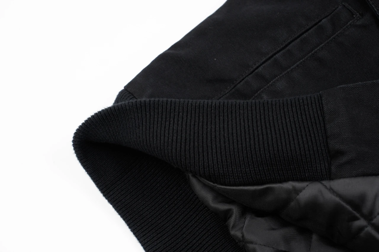 Prada Black Distressed Padded Jacket with Back Triangle Leather Patch product photo from LabelPicks