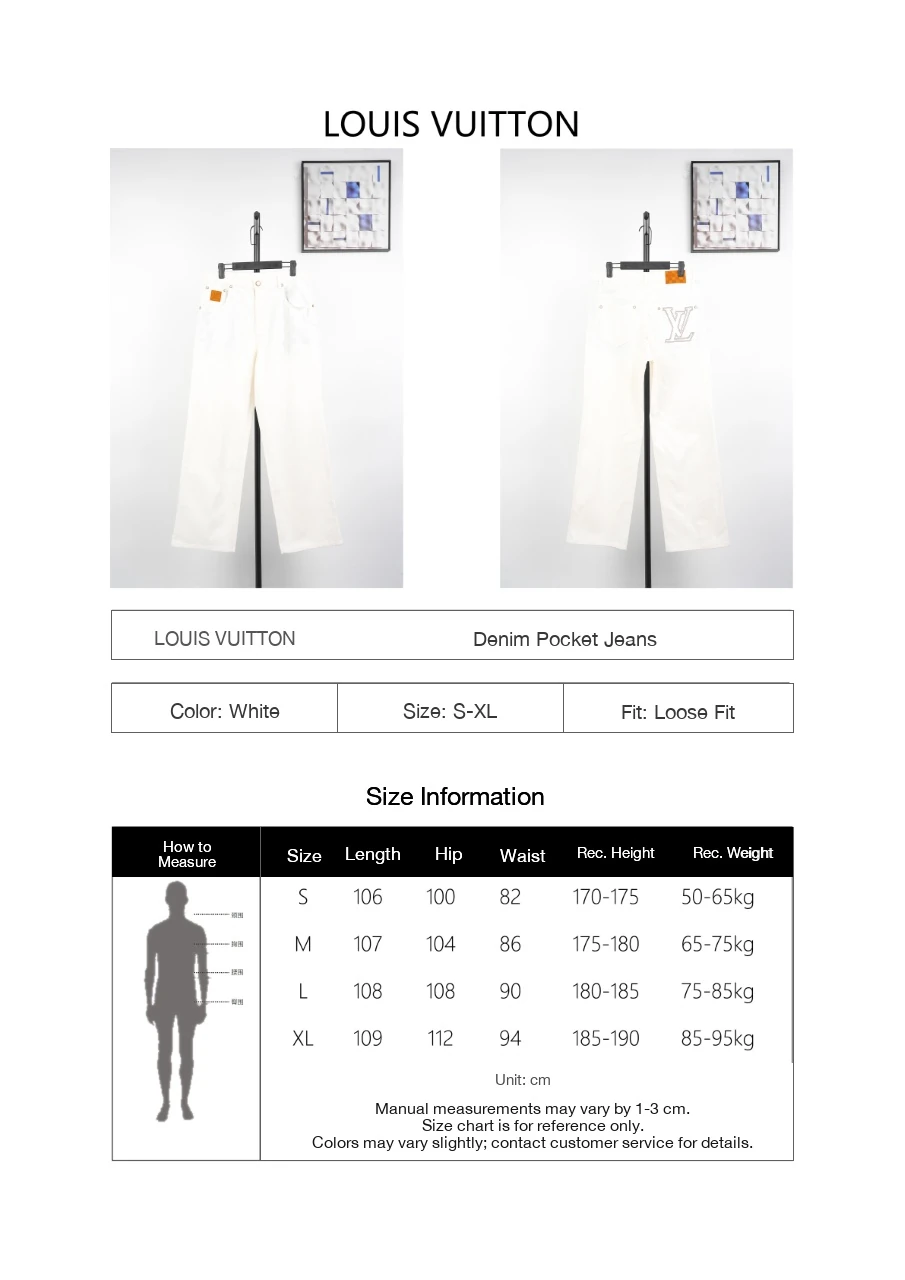 Louis Vuitton Off White Back Pocket Stitch Monogram Denim Pants product photo from LabelPicks