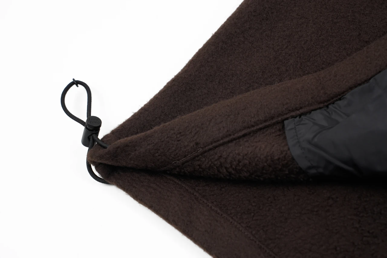 Miu Miu Brown Logo Fleece Stand Collar Jacket product photo from LabelPicks