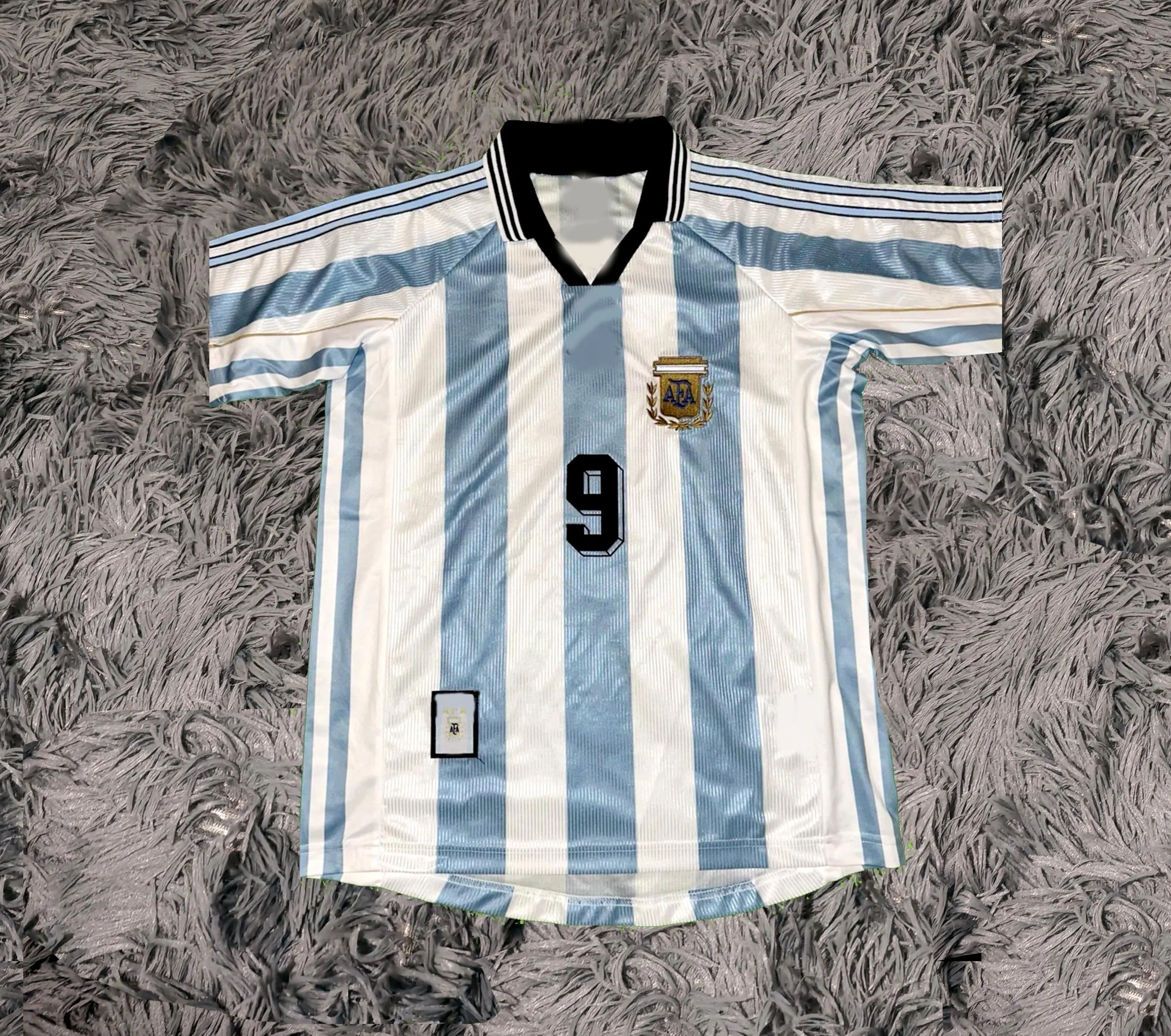 Gabriel Batistuta SIGNED Argentina 1998 Home Jersey/Shirt - COA - 97/98 Retro