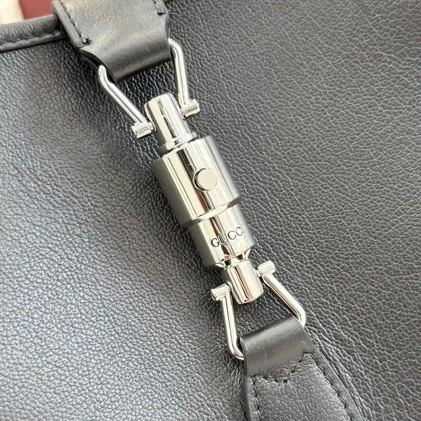 Gucci Jackie Black Grained Leather Shoulder Bag product photo from LabelPicks