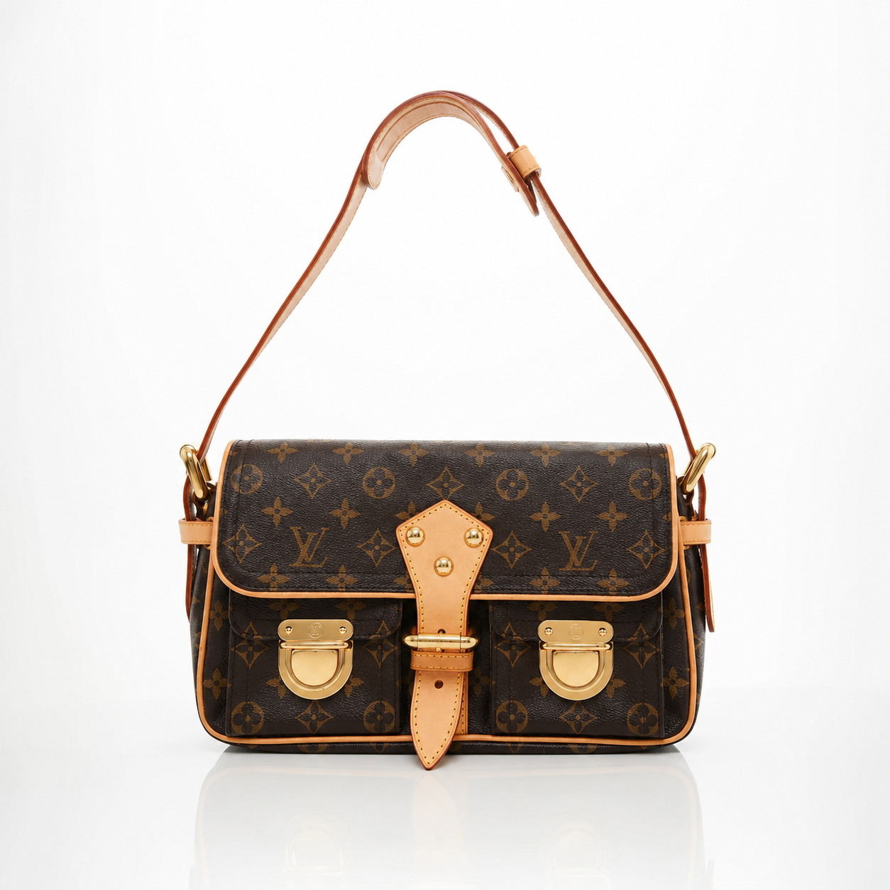 Bolsa Feminina Monogram Hudson PM em Canvas Marrom Modelo: M40045