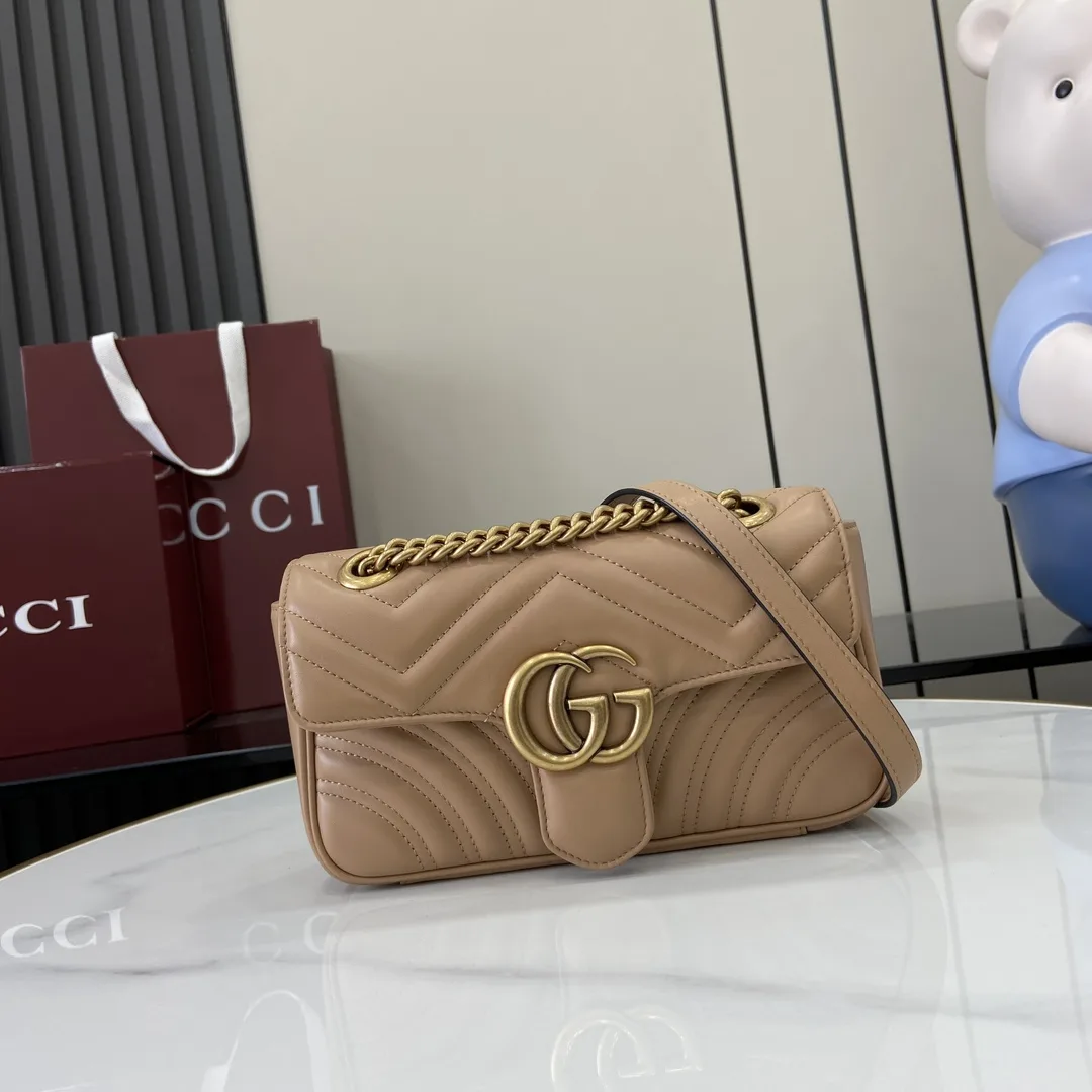 Gucci Beige Marmont GG Supreme Canvas Crossbody Bag product photo from LabelPicks
