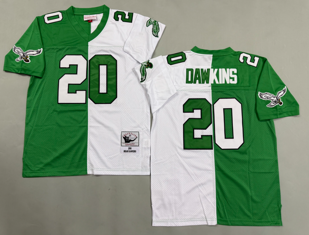 Brian Dawkins Philadelphia Eagles Authentic Split Throwback Retired Player Jersey