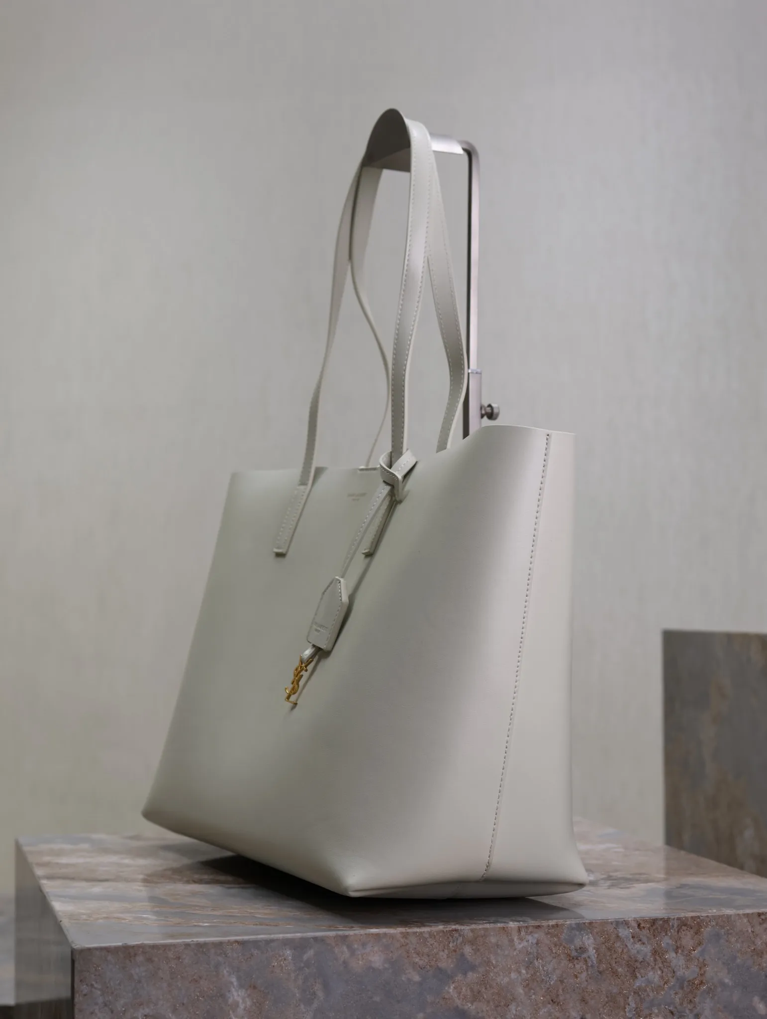 Saint Laurent White Calfskin Tote Bag product photo from LabelPicks
