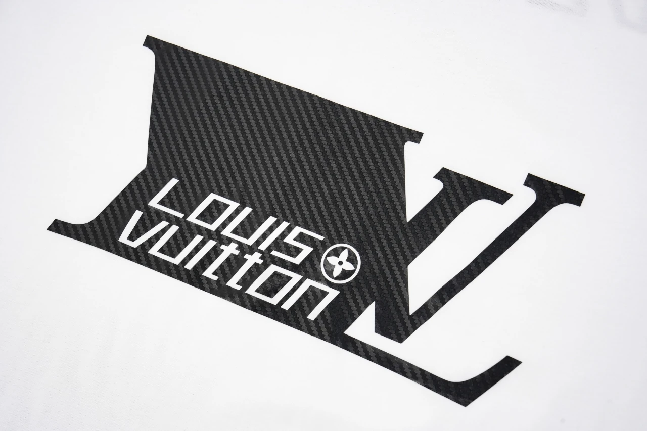 Louis Vuitton White Monogram Carbon Fiber Graphic T-Shirt product photo from LabelPicks