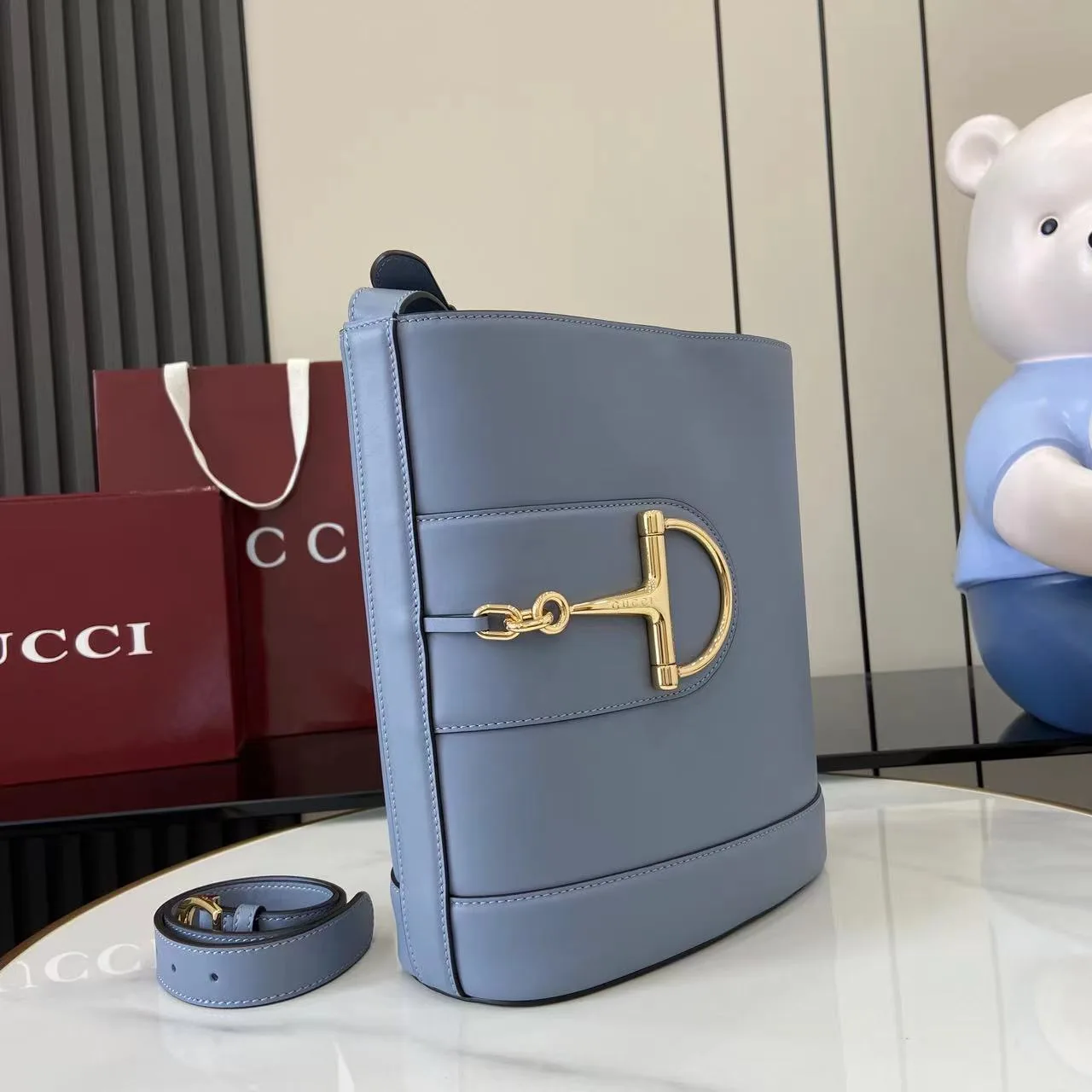 Gucci Smooth Leather Bucket Bag product photo from LabelPicks