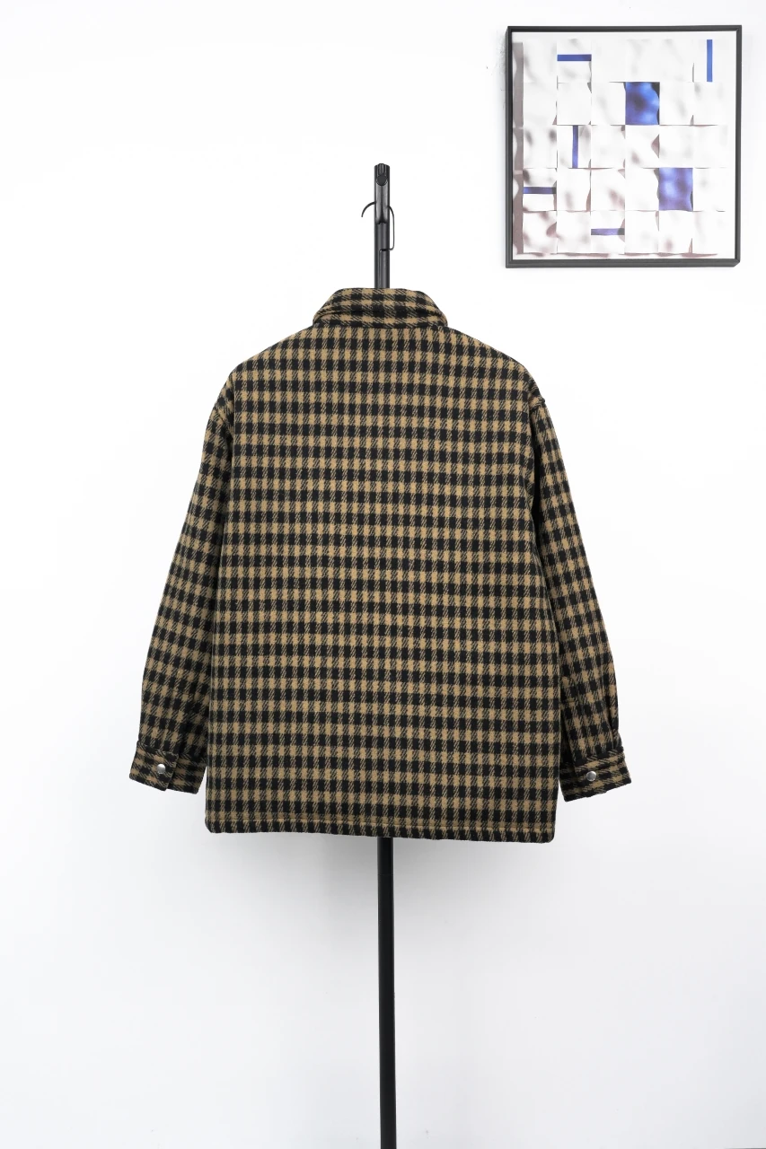 CELINE Brown Black Plaid Wool Jacket product photo from LabelPicks