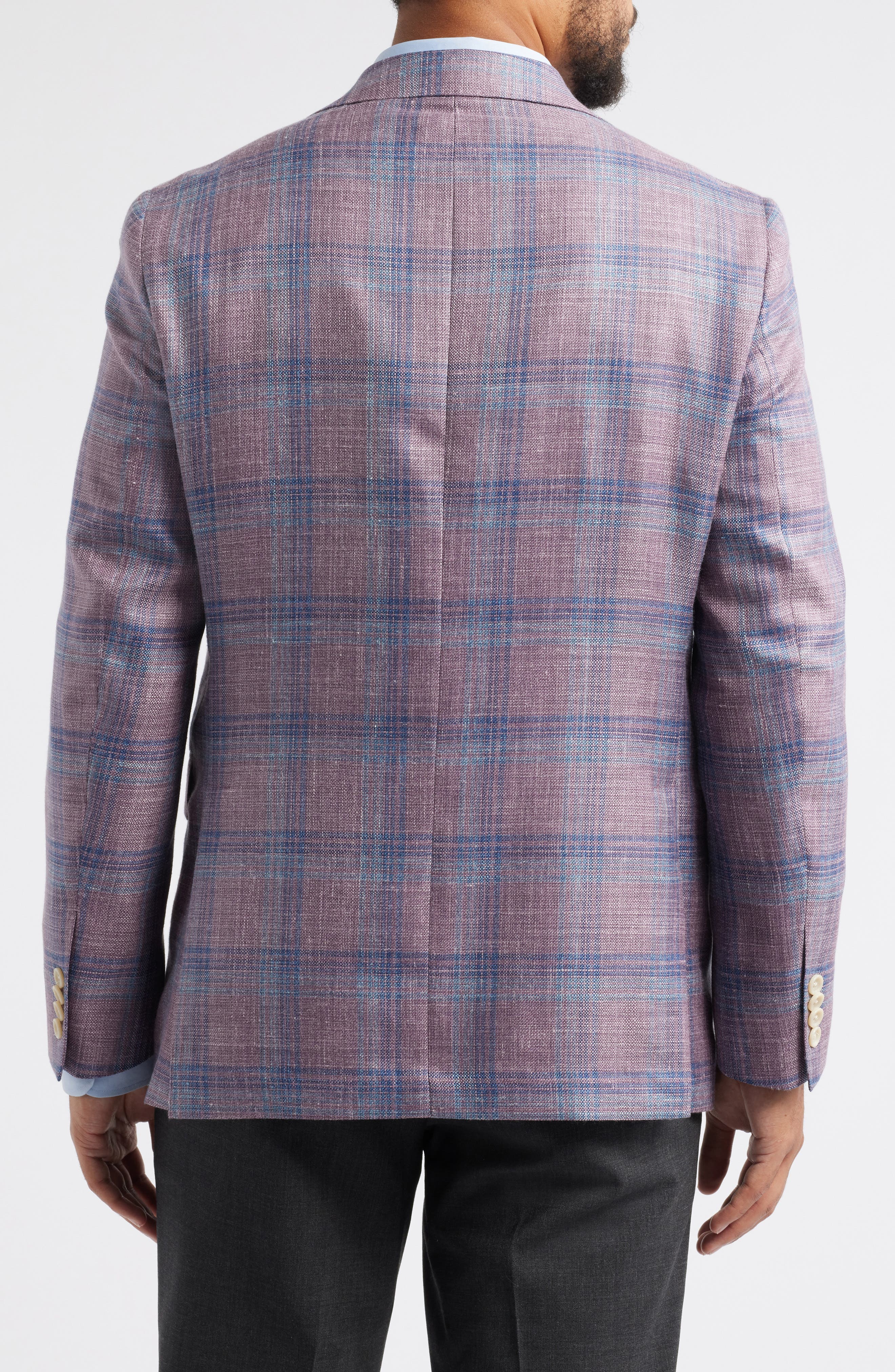 Jack Victor Midland Deco Plaid Wool & Silk Blend Sport Coat