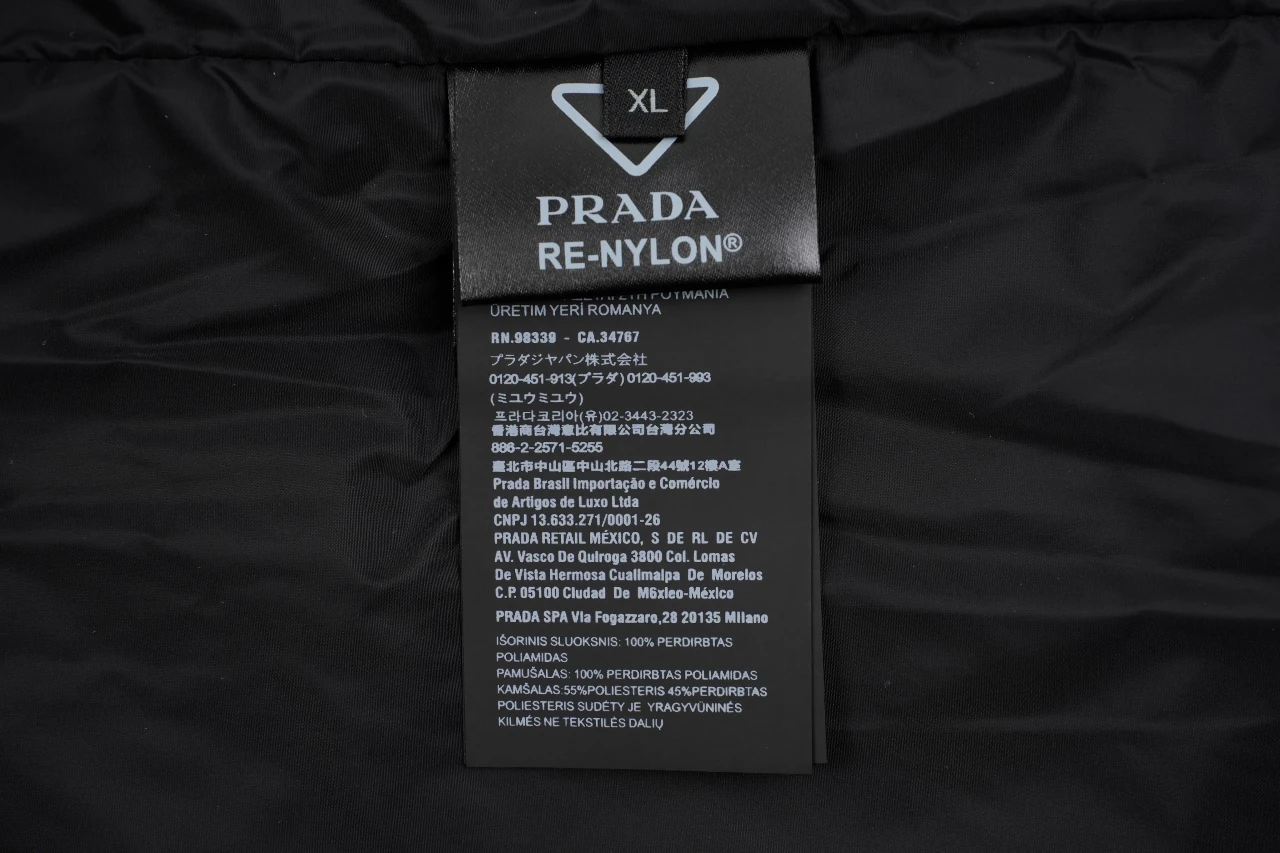 Prada Black Jacquard Triangle Logo Padded Vest product photo from LabelPicks