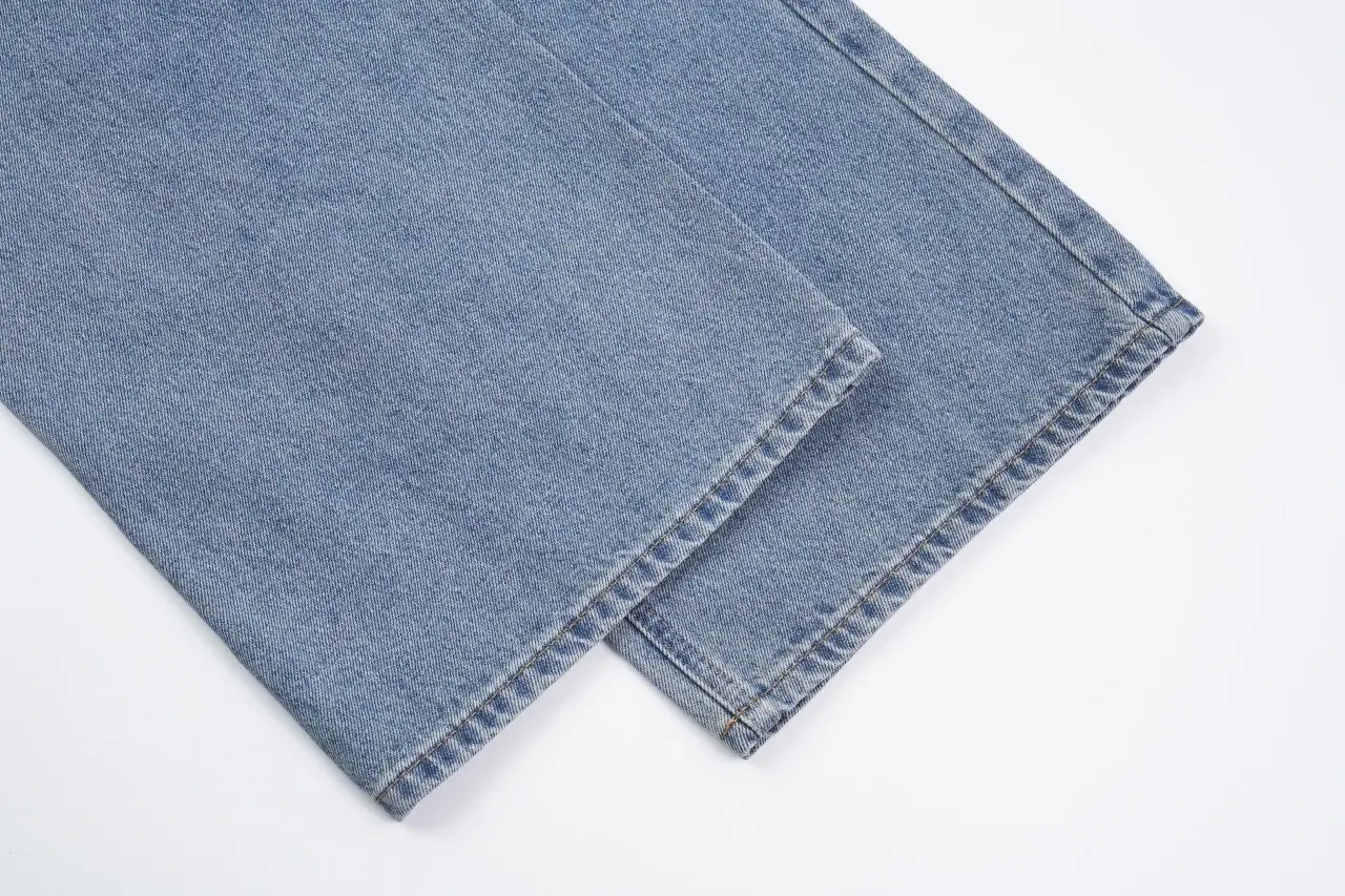Louis Vuitton Light Blue Allover Print Straight Denim Jeans product photo from LabelPicks