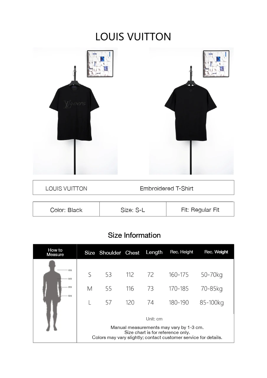 Louis Vuitton Black Stud Embroidered T-Shirt product photo from LabelPicks