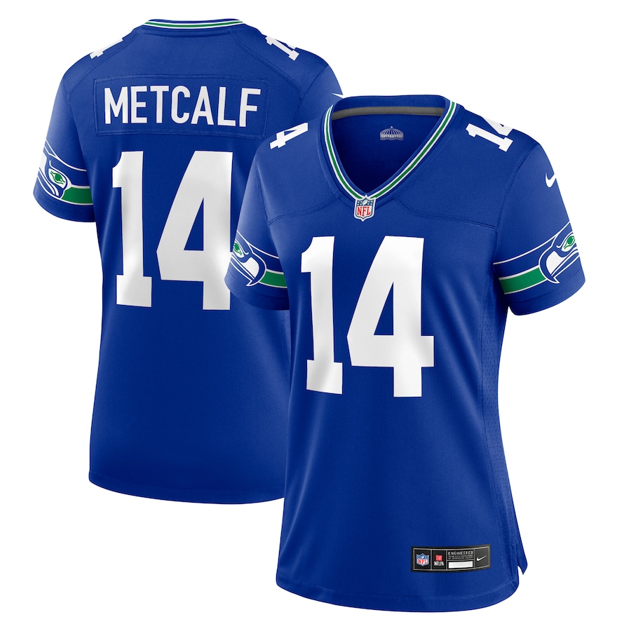 DK Metcalf Seattle Seahawks Nike Women's Throwback Player Game Jersey - Royal