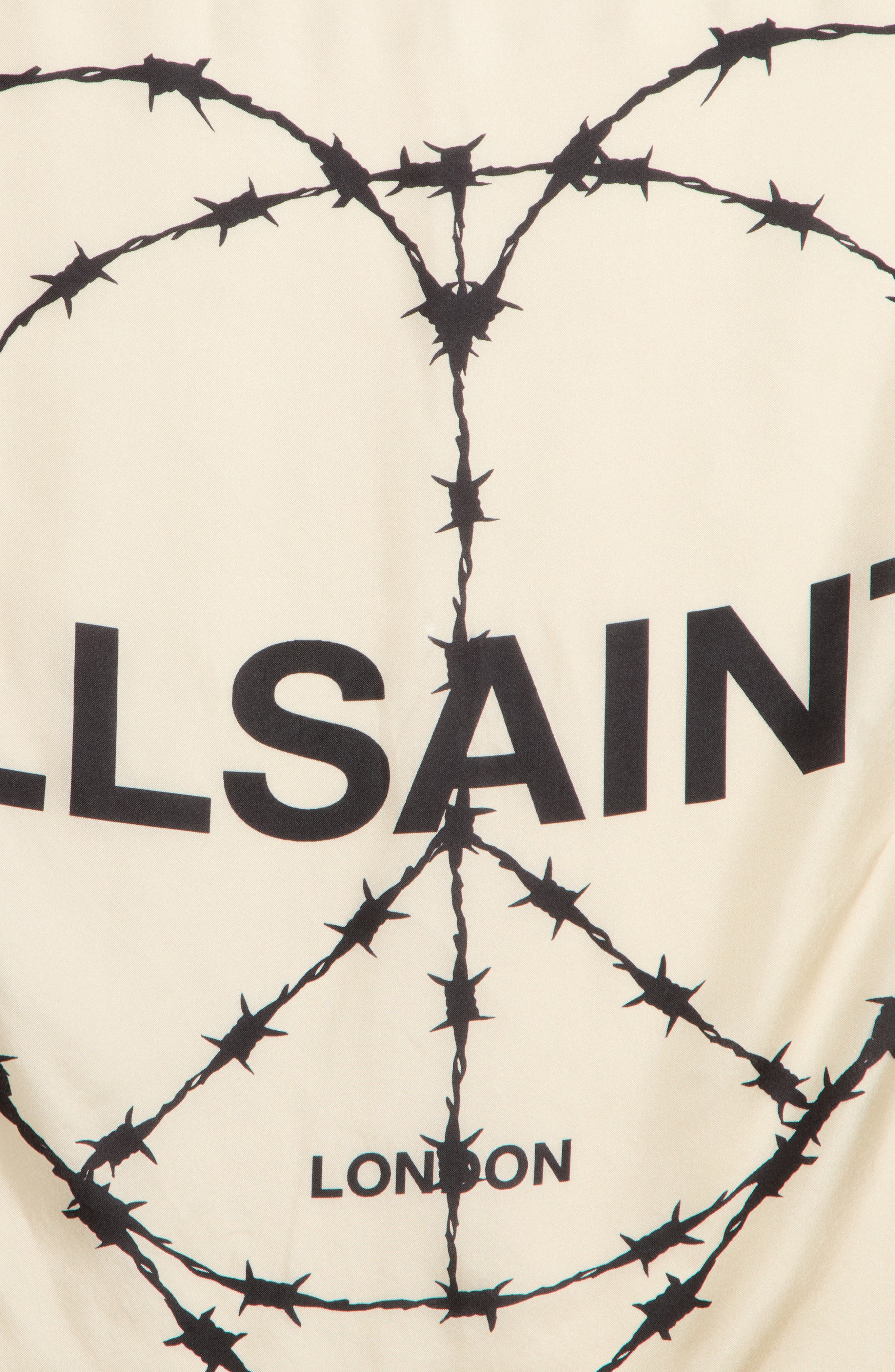 AllSaints Heart Silk Square Scarf