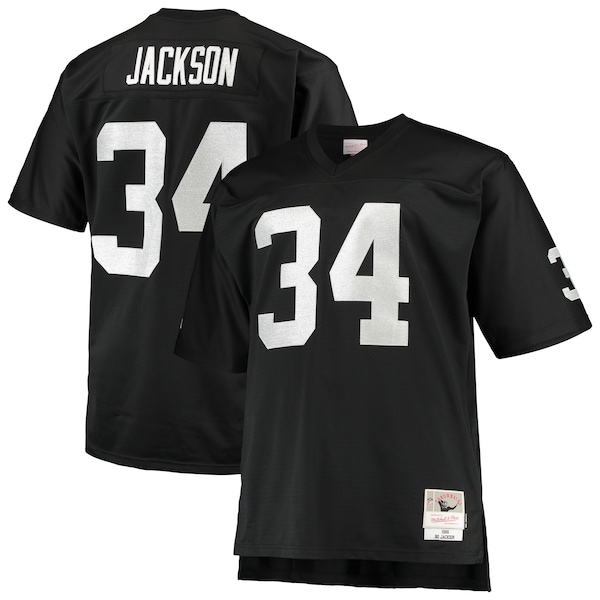 Bo Jackson Las Vegas Raiders Big & Tall 1988 Retired Player Replica Jersey - Black/White