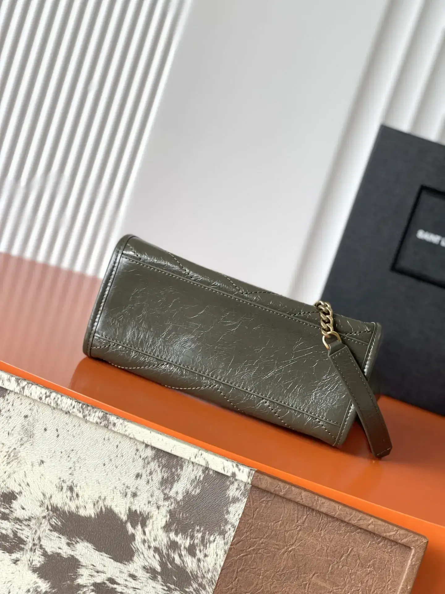 Saint Laurent Niki Green Calfskin Tote Bag product photo from LabelPicks
