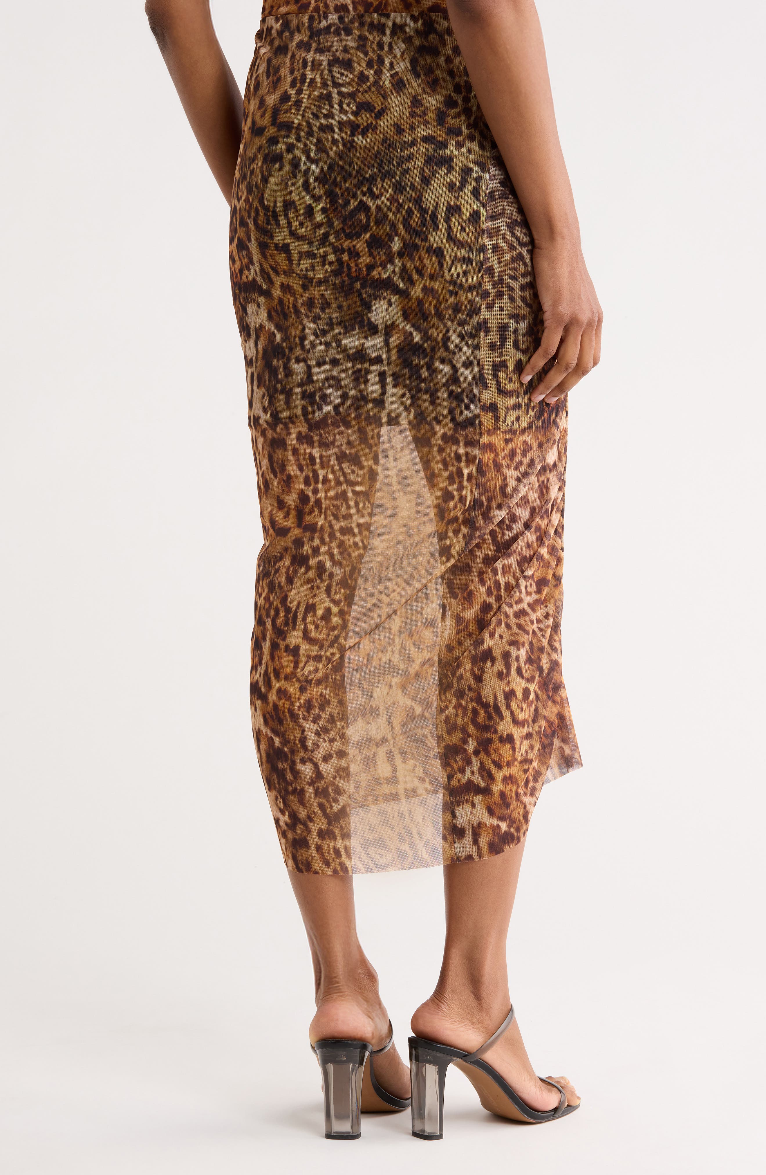 AllSaints Nora Print Mesh Skirt