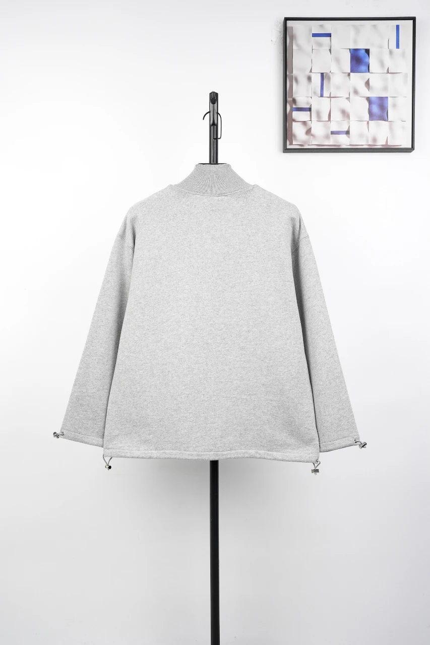 Miu Miu Heather Grey Stand Collar Zip Jacket product photo from LabelPicks