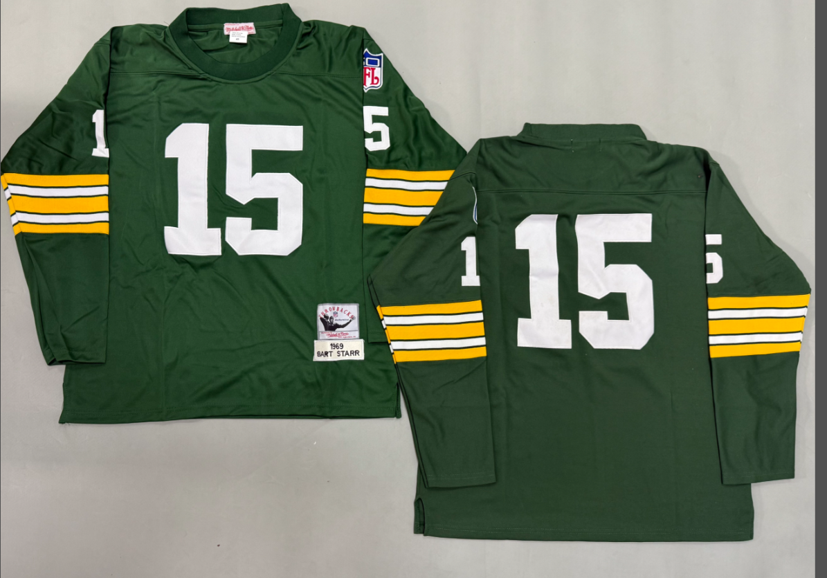 Bart Starr Green Bay Packers Authentic Throwback Retired Player Jersey