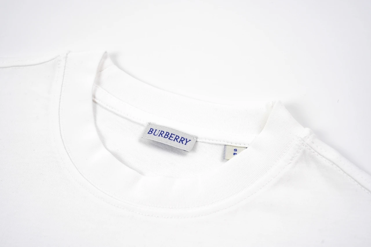 Burberry White Check Flag Equestrian Knight Embroidered T-Shirt product photo from LabelPicks