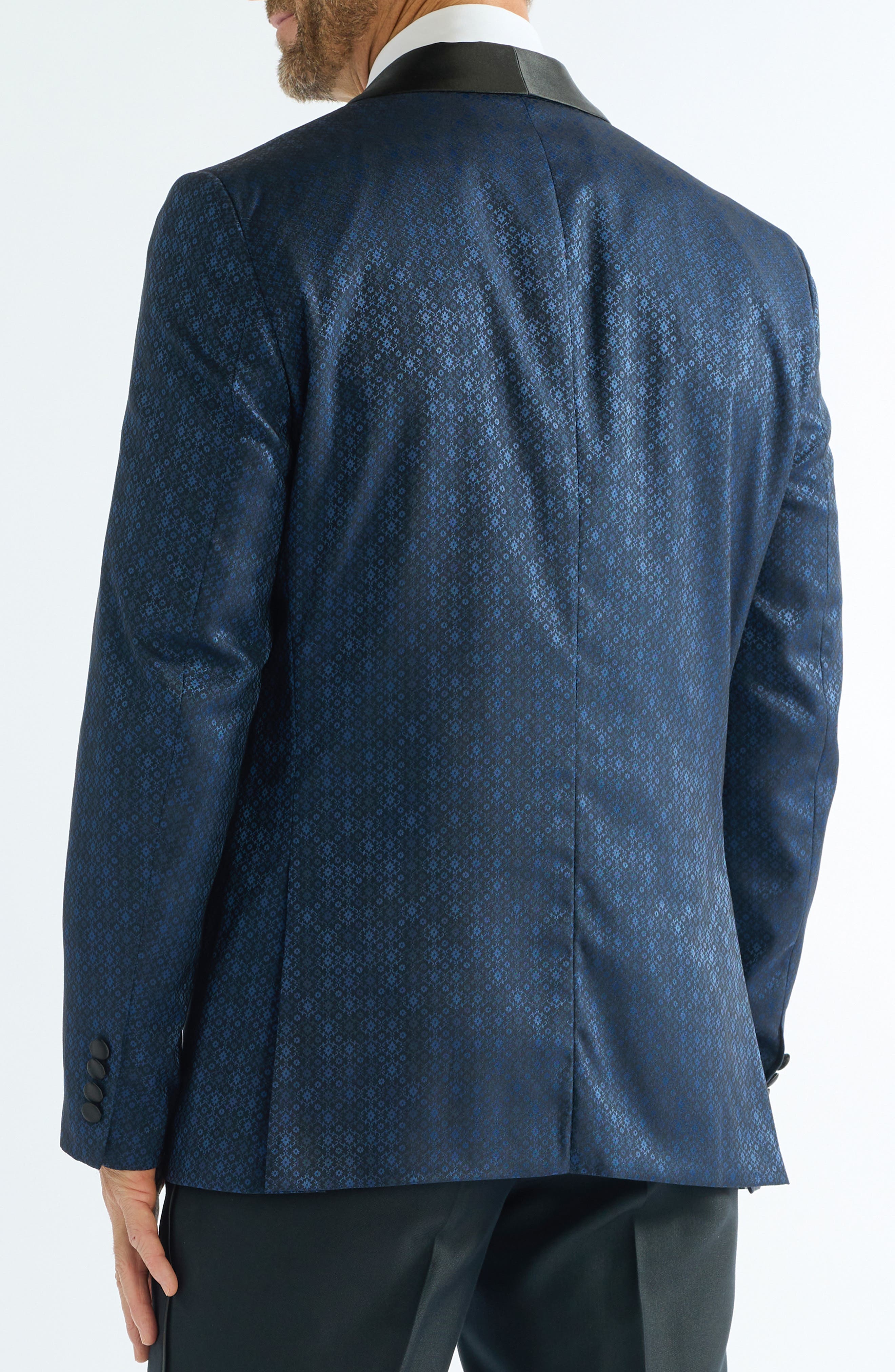 SAVILE ROW CO Floral Jacquard Evening Jacket