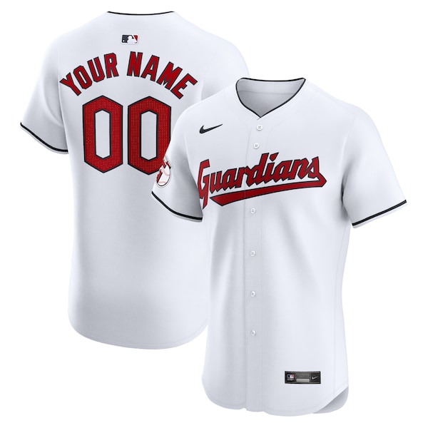 Cleveland Guardians Nike Home Elite Custom Jersey - White