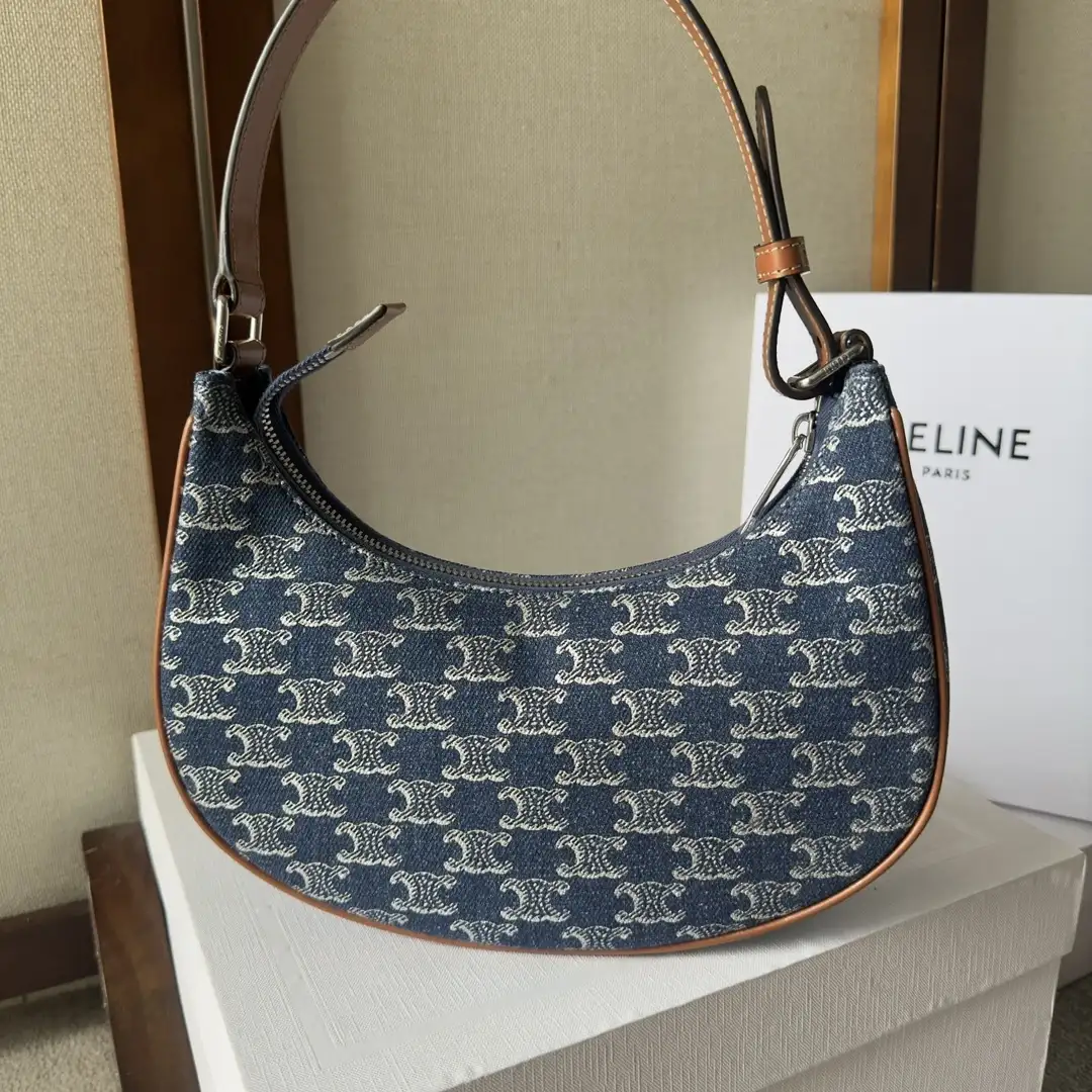 Celine Ava Brown Calfskin Hobo Bag product photo from LabelPicks