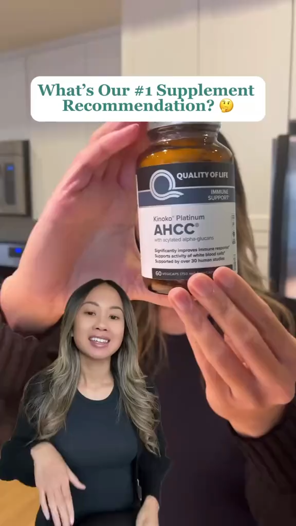 Quality of Life Premium Kinoko Platinum AHCC Herbal Supplement, 750mg per Capsule, for Immune Support, Liver Function, Maintains Natural Killer Cell Activity, Pack of 1, 60 Veggie Capsules