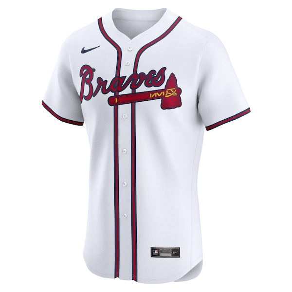 Atlanta Braves Nike Home Elite Custom Jersey - White