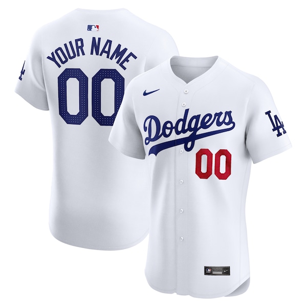 Los Angeles Dodgers Nike Home Elite Custom Jersey - White