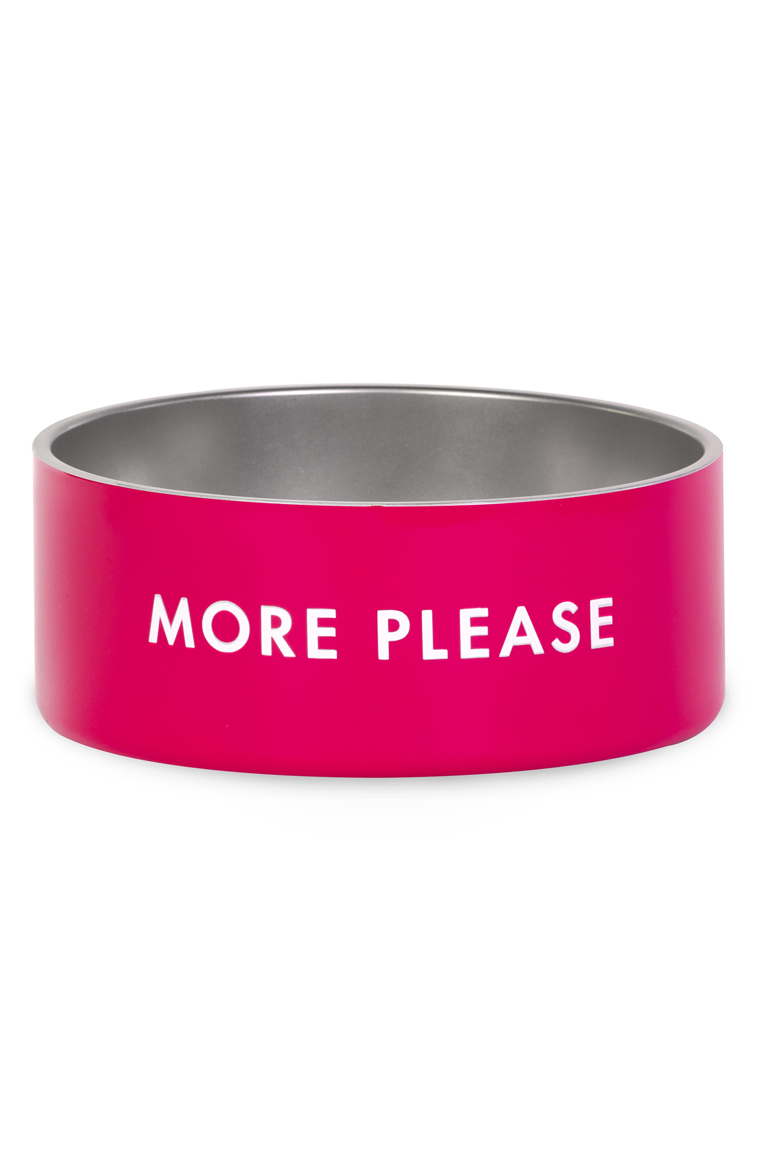 Kate Spade New York small stainless steel dog bowl