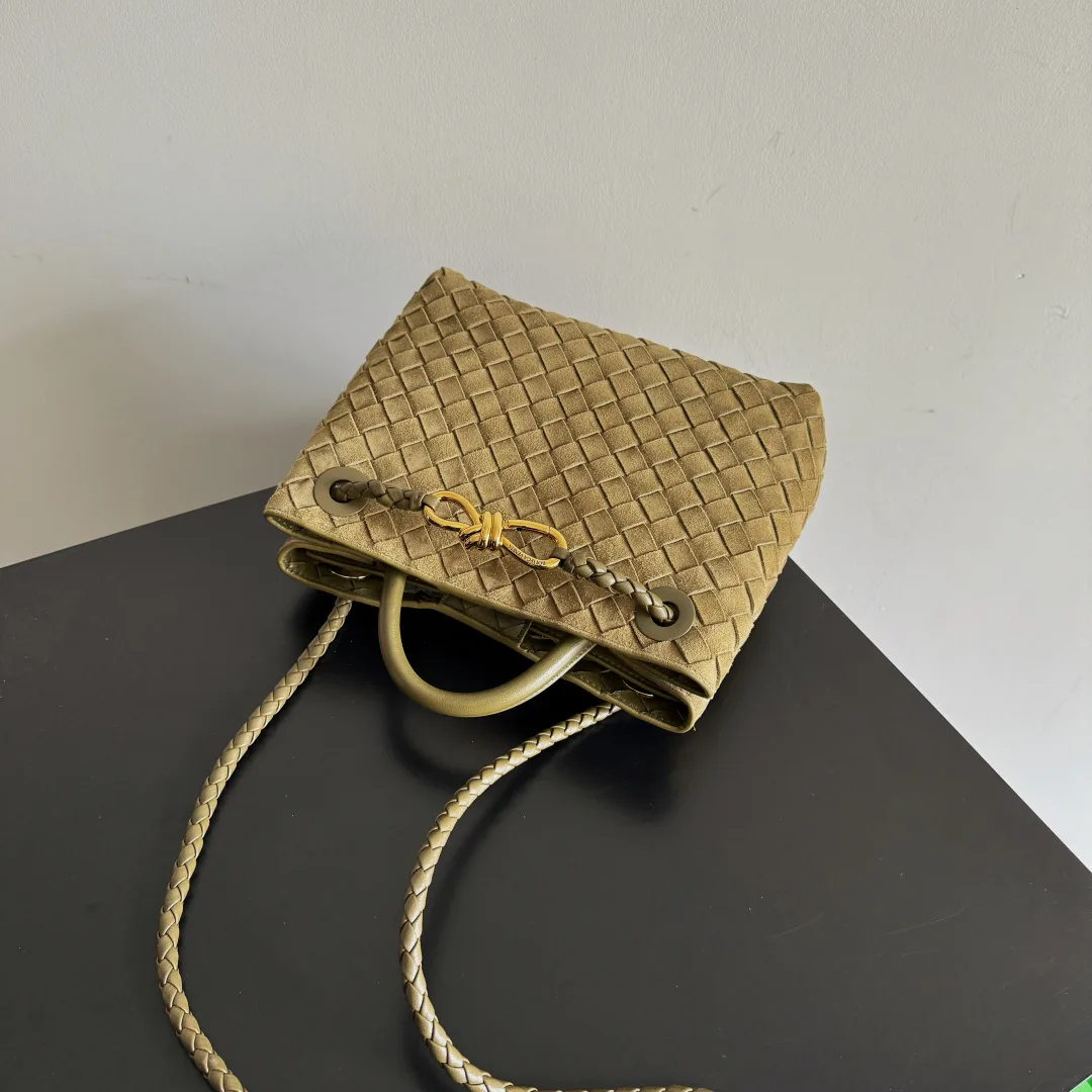 Bottega Veneta Andiamo White Intrecciato Woven Leather Top Handle Bag product photo from LabelPicks