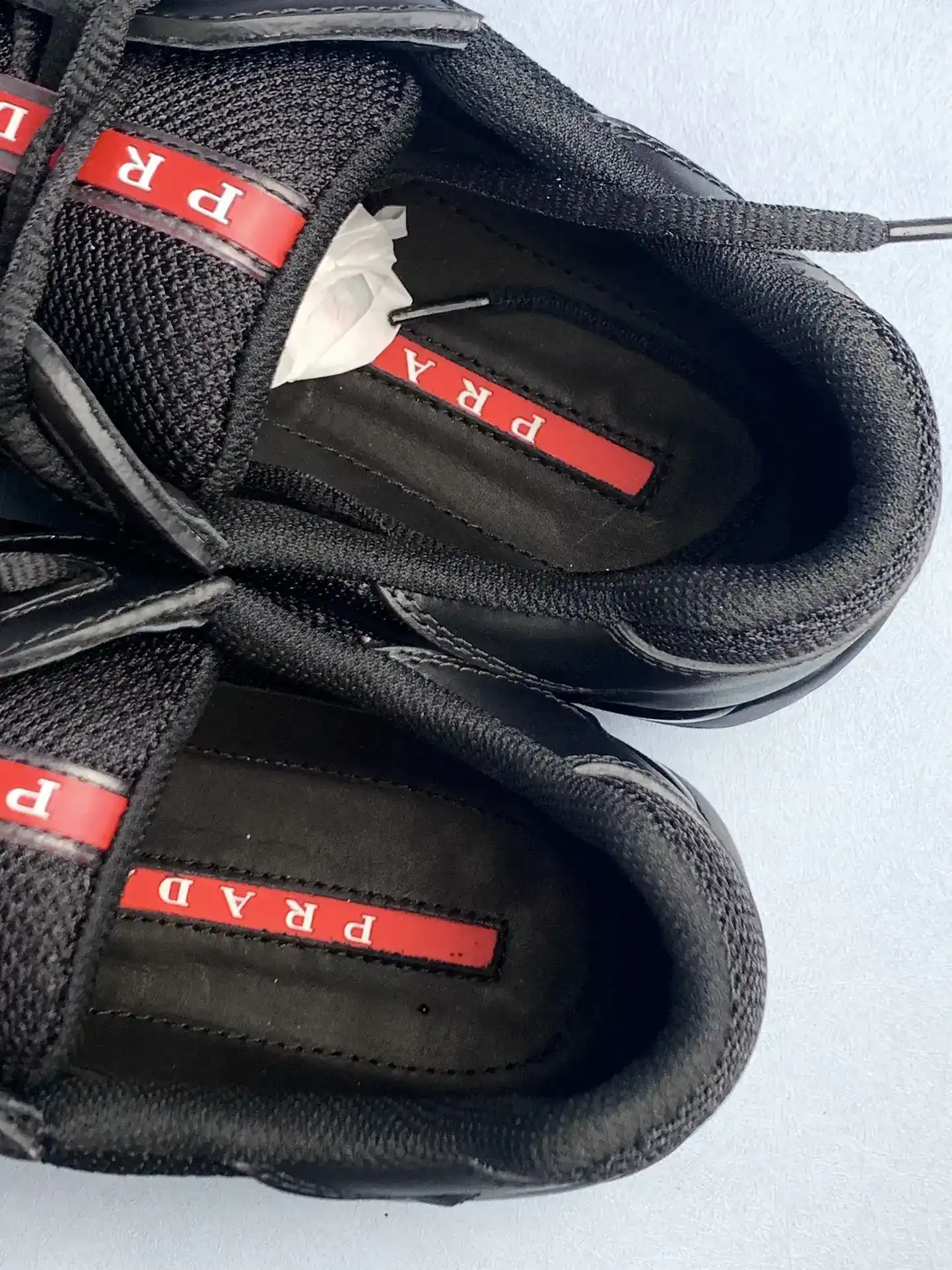 Prada America's Cup fabric and leather sneakers product photo from LabelPicks