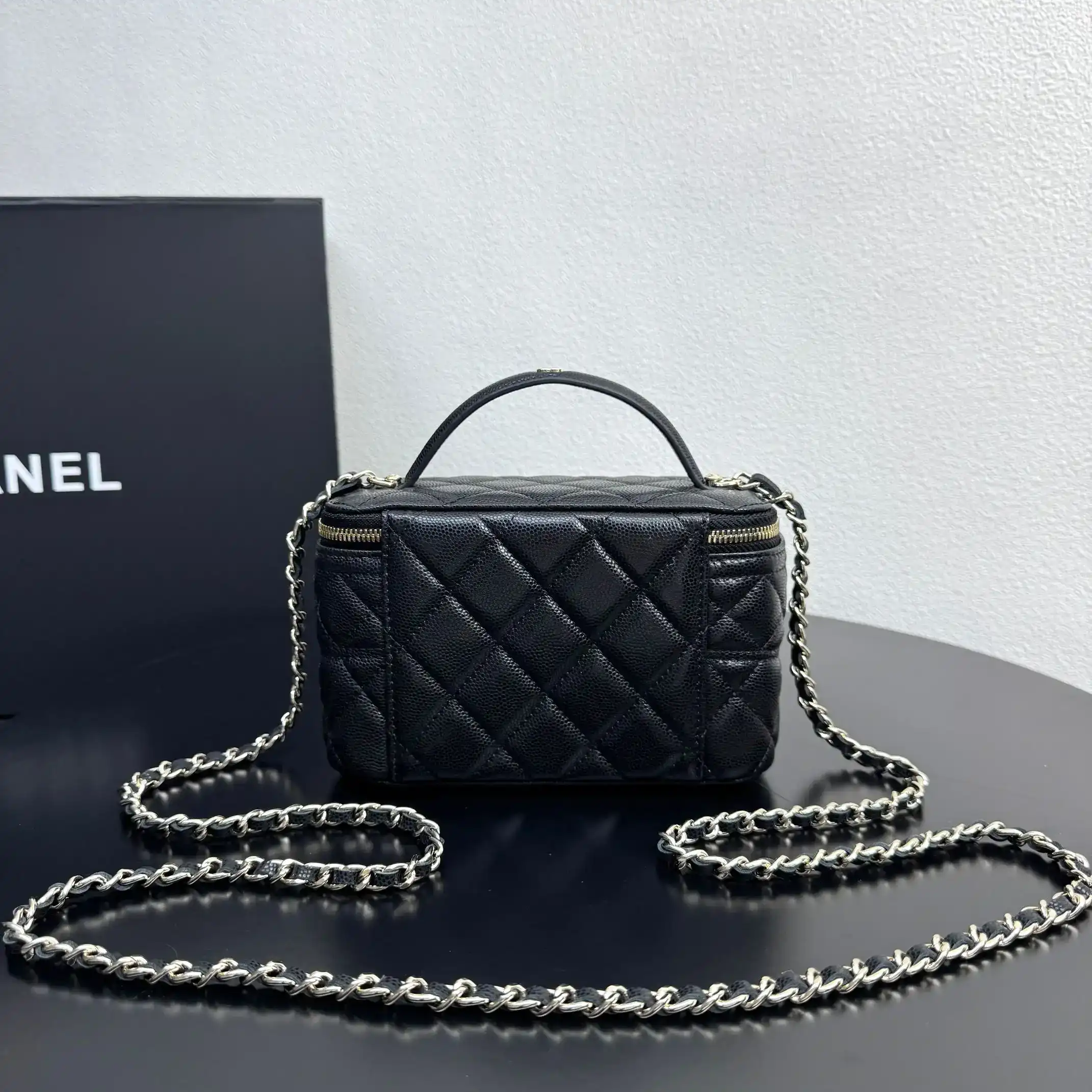 Chanel Black Calfskin Top Handle Bag product photo from LabelPicks