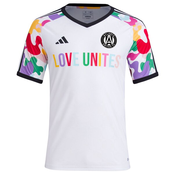 Atlanta United FC adidas 2024 Pride Pre-Match Top - White