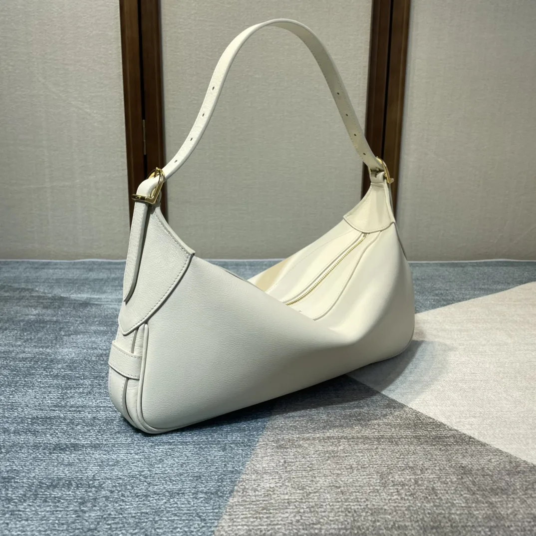 Celine White Triomphe Canvas Shoulder Bag product photo from LabelPicks