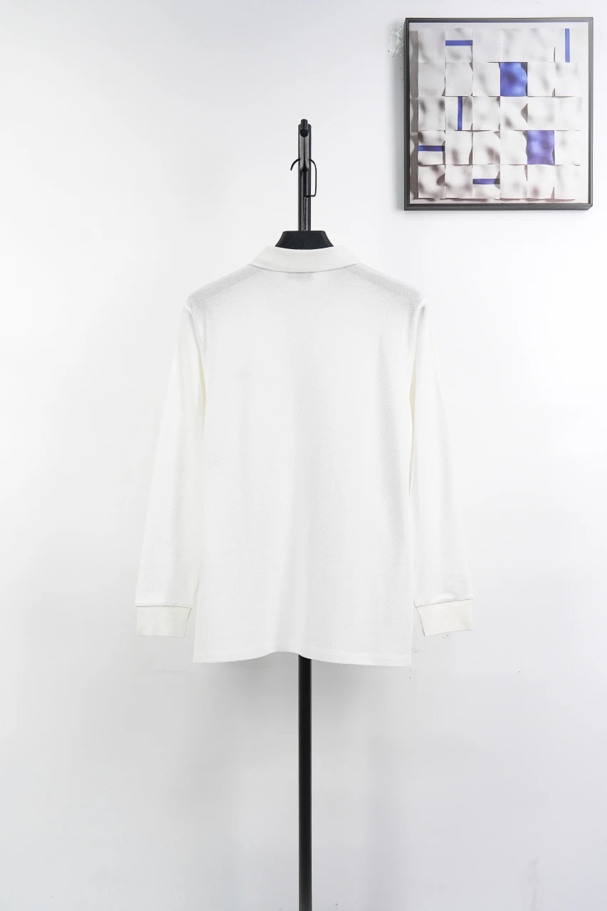 Miu Miu White Logo Embroidered Long Sleeve Polo Shirt product photo from LabelPicks