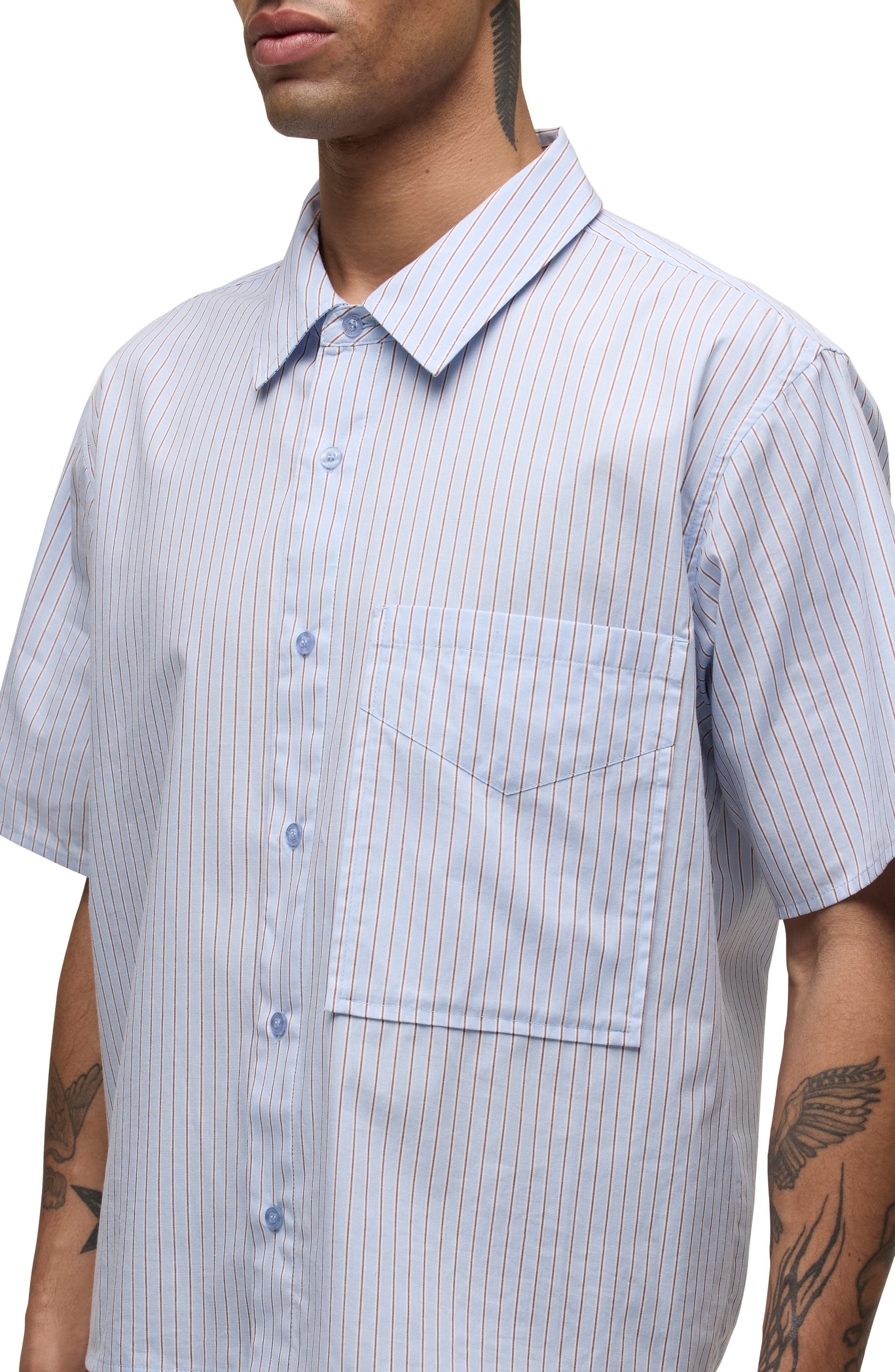 Hudson Jeans Rex Short Sleeve Cotton Button-Up Shirt
