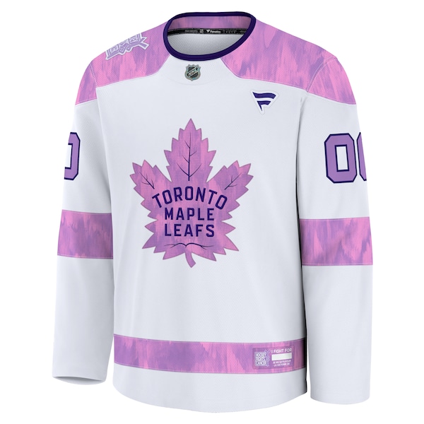 Toronto Maple Leafs  2024 Hockey Fights Cancer Custom Practice Jersey - White
