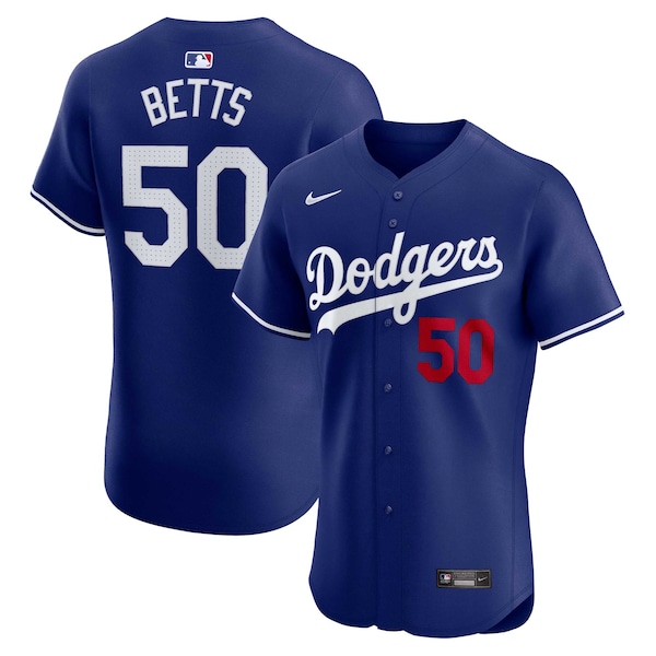 Mookie Betts Los Angeles Dodgers Nike Alternate Elite Player Jersey - Royal/White