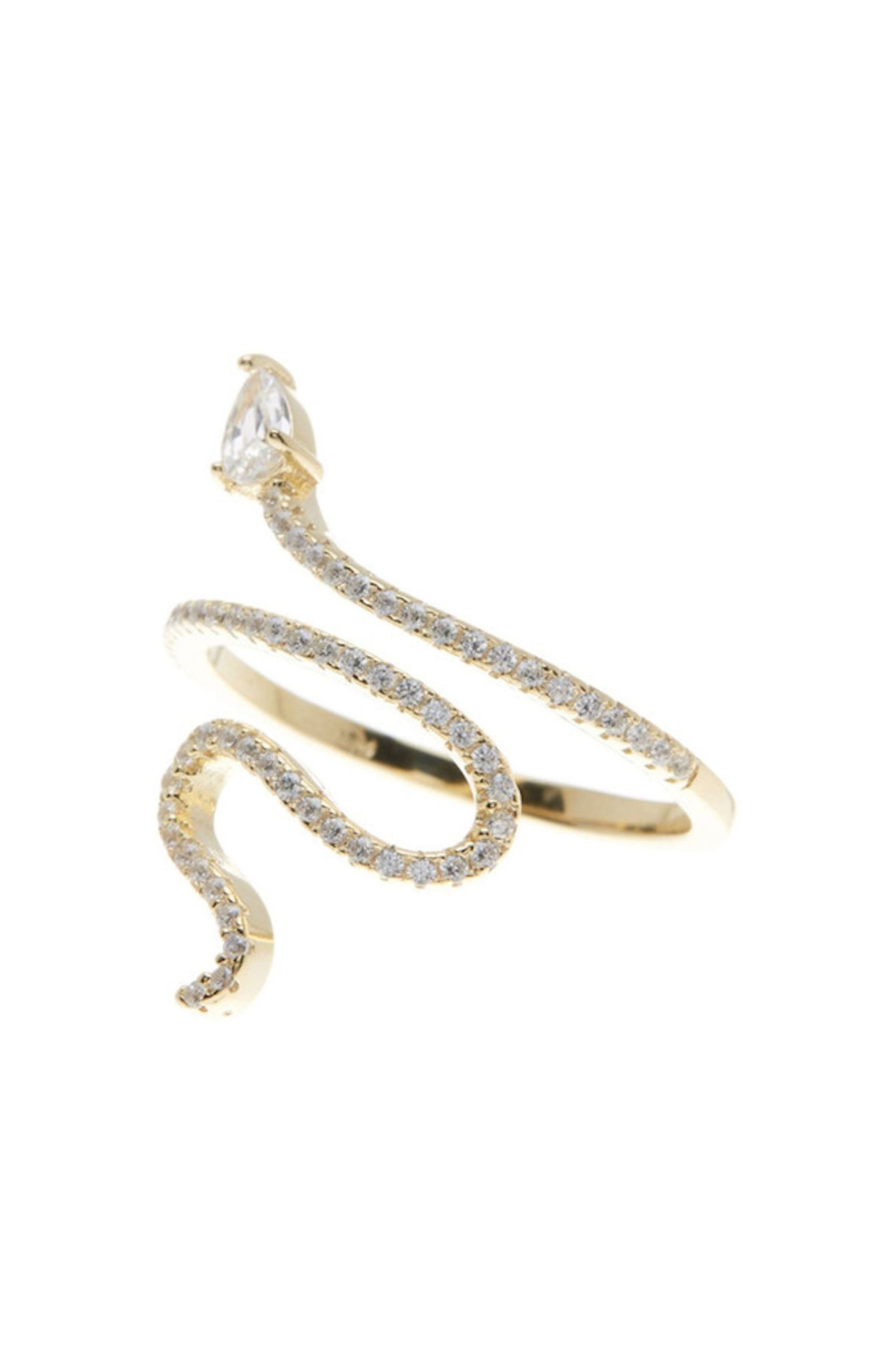 Adornia Cubic Zirconia Snake Ring & Cuff Bracelet Set