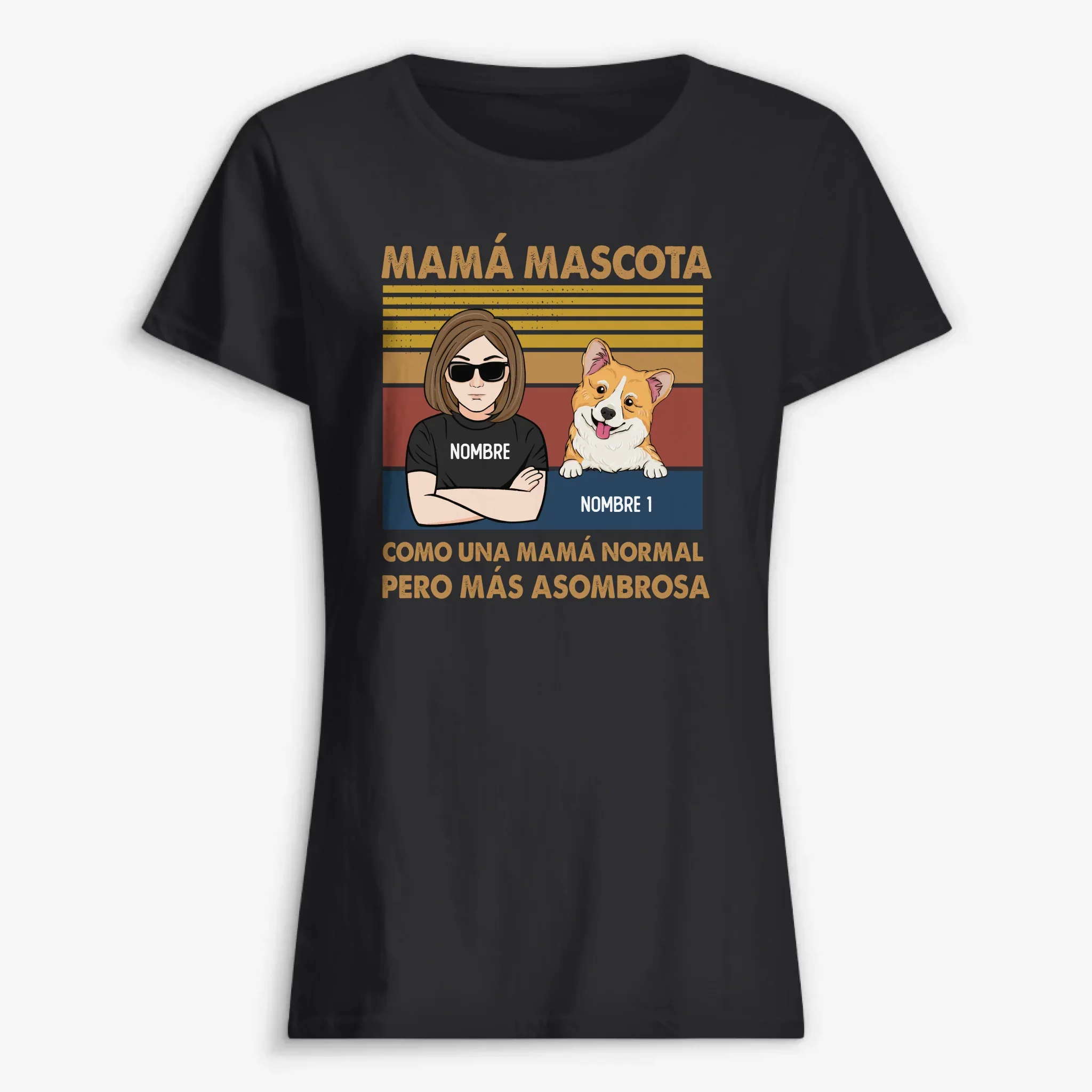 Personalizar Camisetas Para Amante De Los Animales | Personalizado Regalos Para Amante De Los Animales | Mamá Mascota/Mamá Perro /Mamá Gato